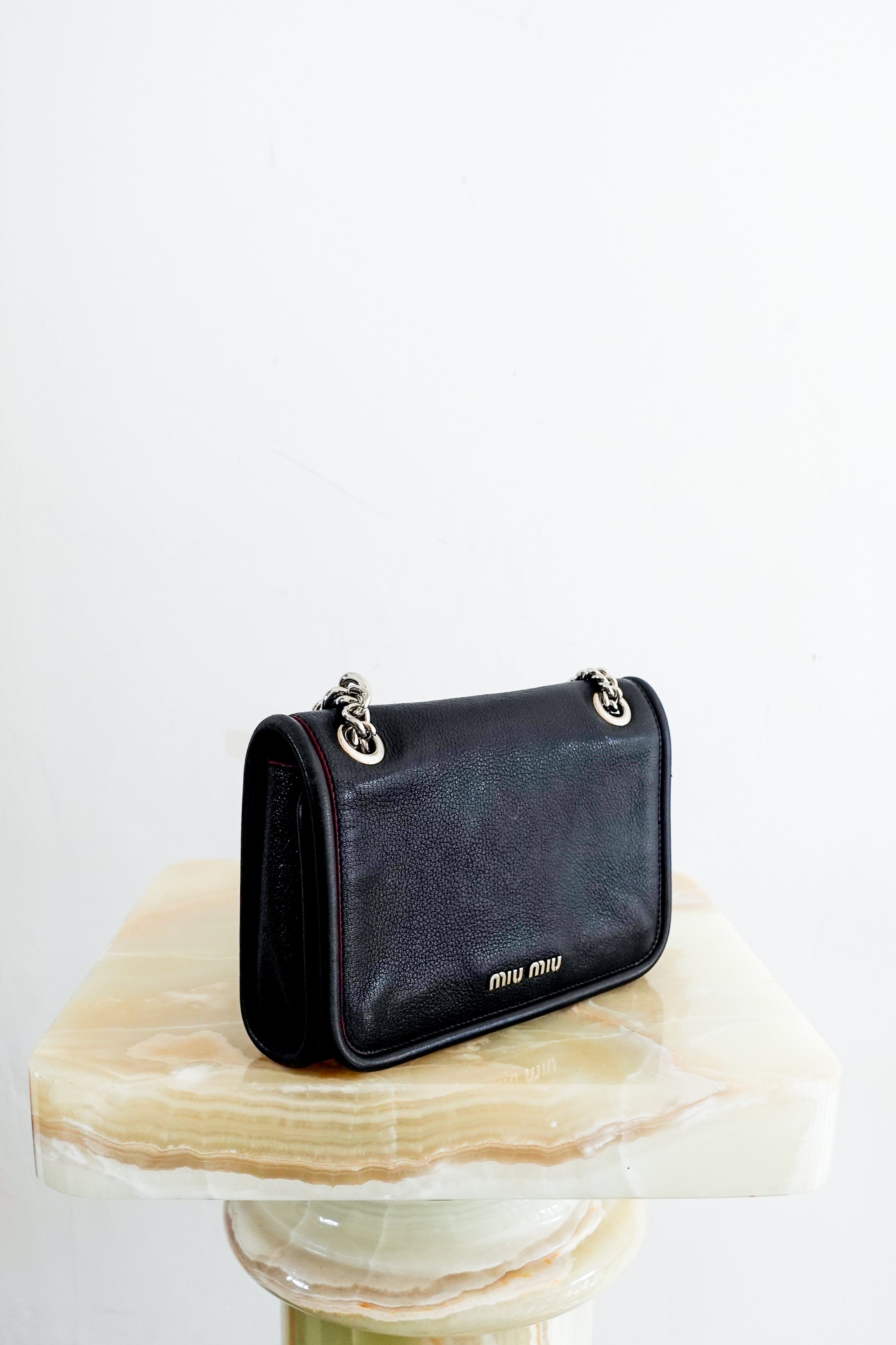 Black chain flap bag RRP £700