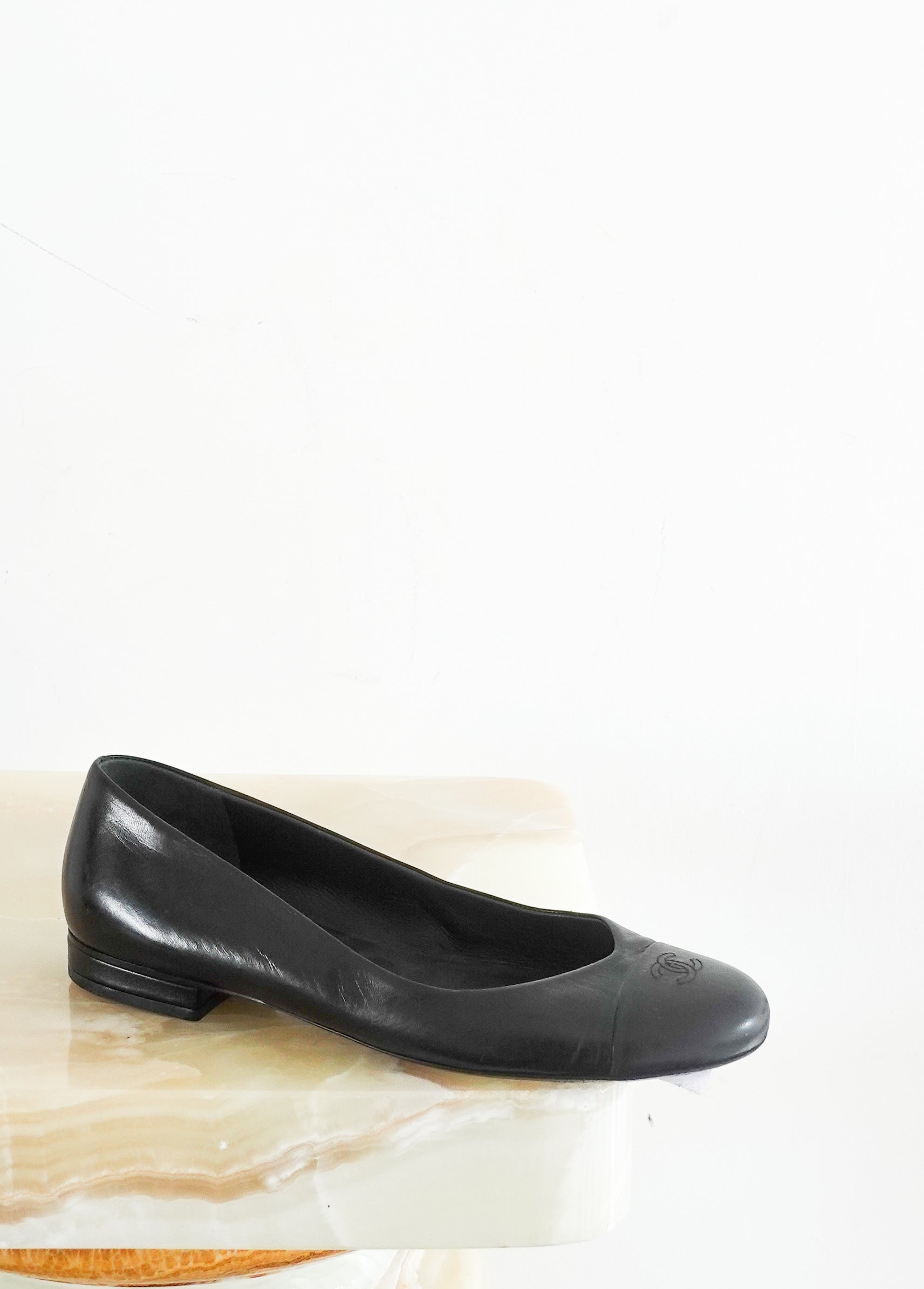 Black ballet flats RRP £850