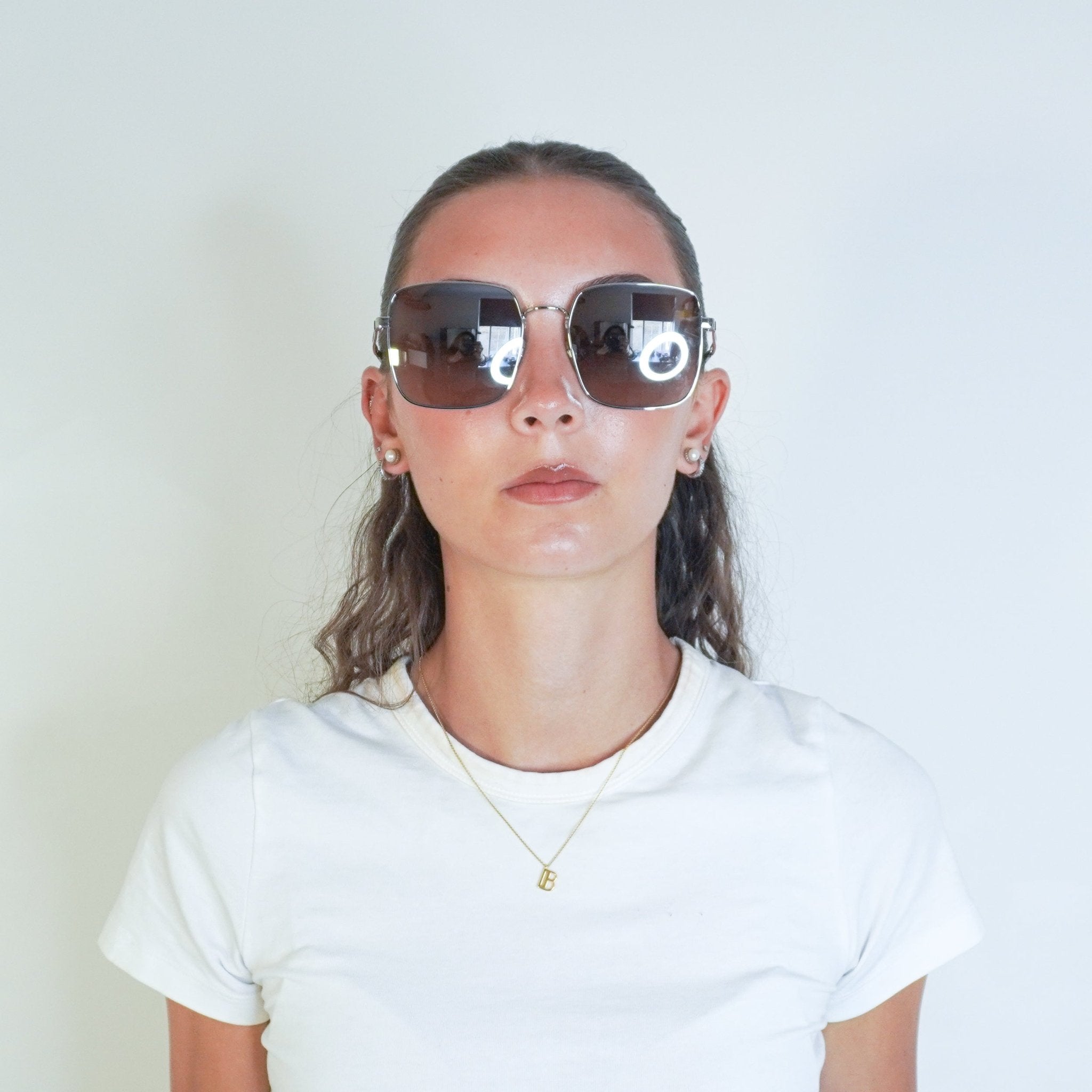 Givenchy GV 7148/F/S 010 NQ Silver Square Sunglasses (RRP £480) | Authentic Preloved FINAL SALE - Reloved Again