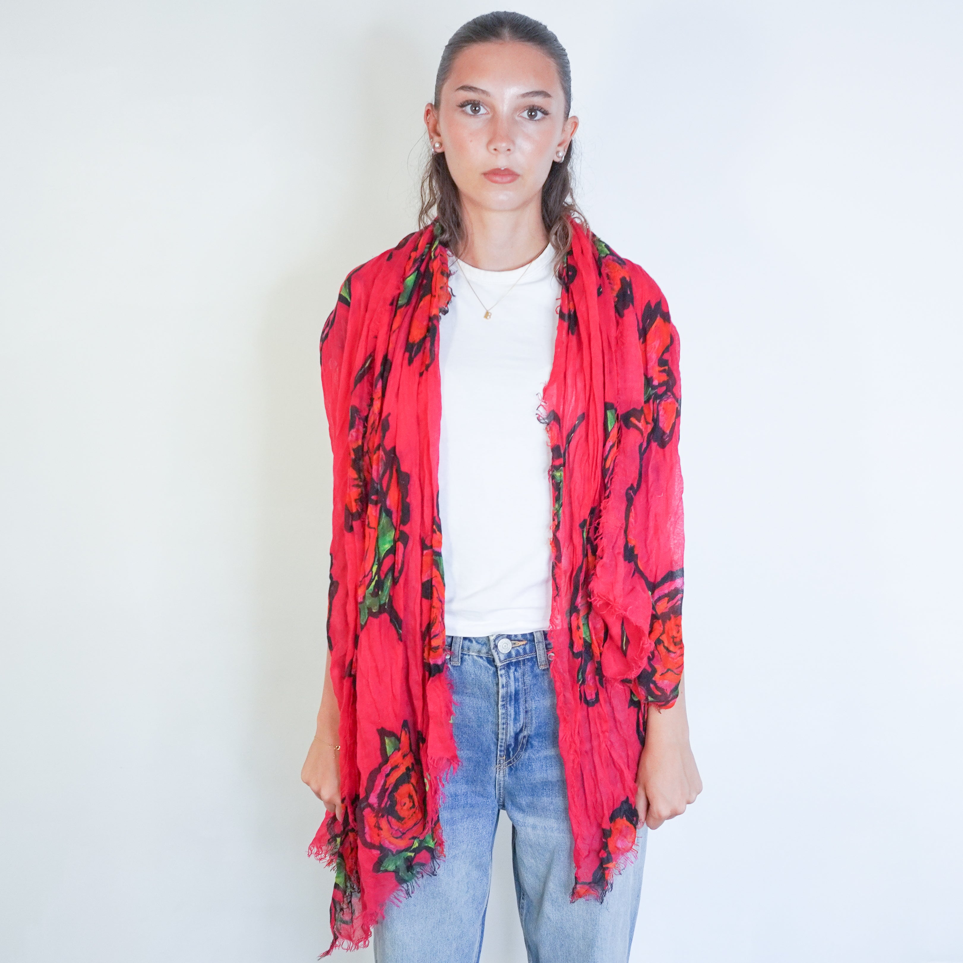 Louis Vuitton x Stephen Sprouse Roses Stole in Fuchsia Pink (RRP £475) | Authentic Preloved