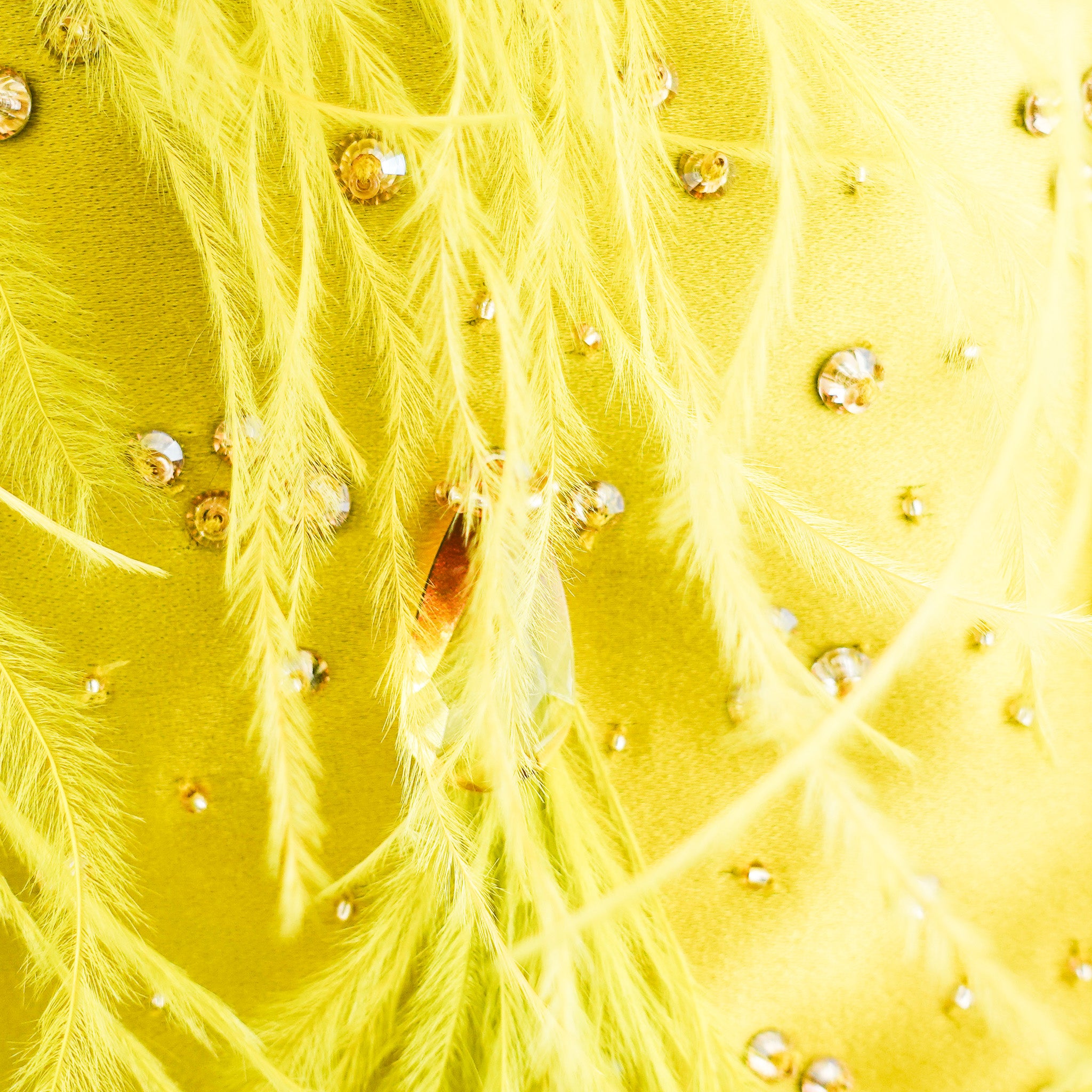 NEW Green glam feathered embellished clutch RRP £3600