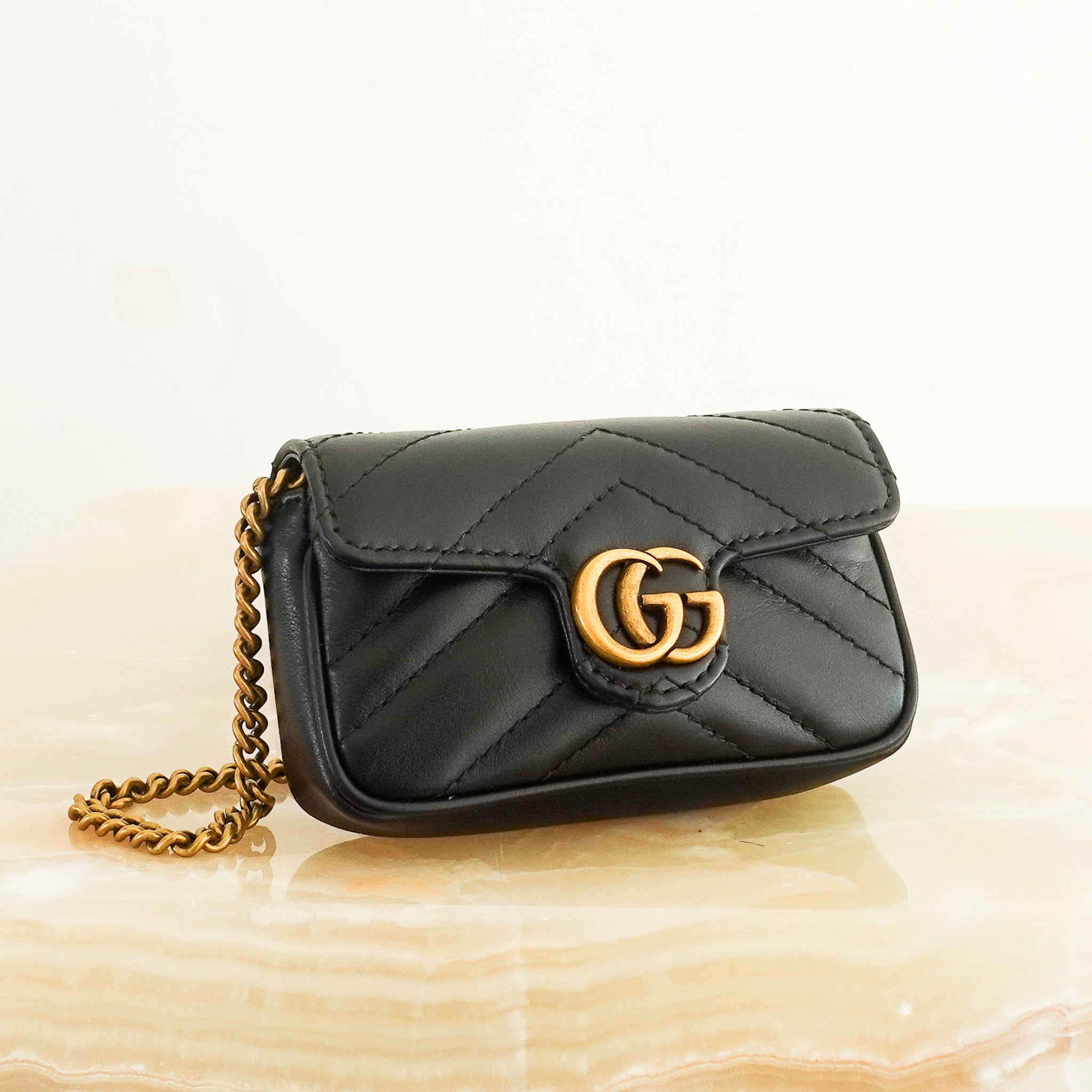 NEW Gg Marmont coin purse on chain RRP £900