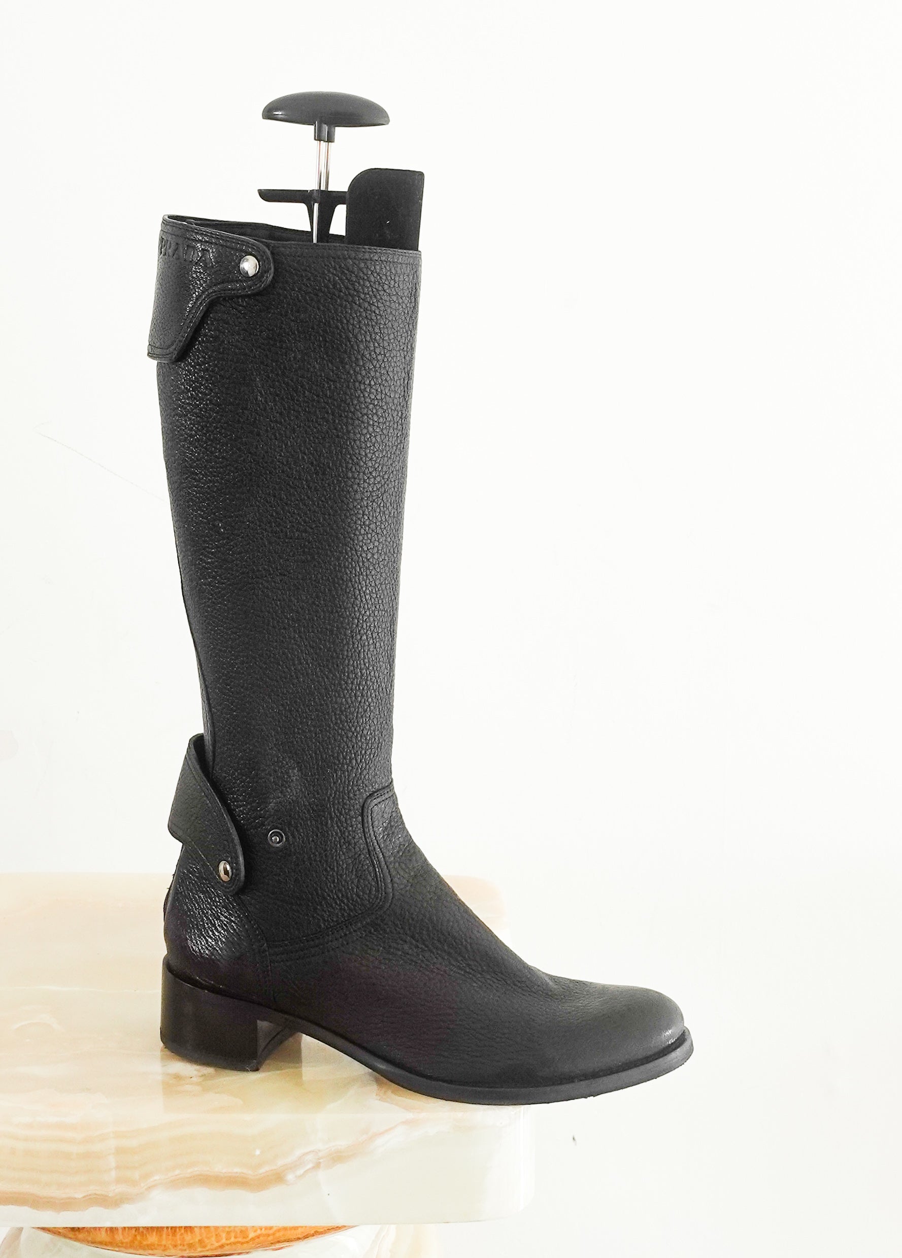 Grained leather boots RRP £420