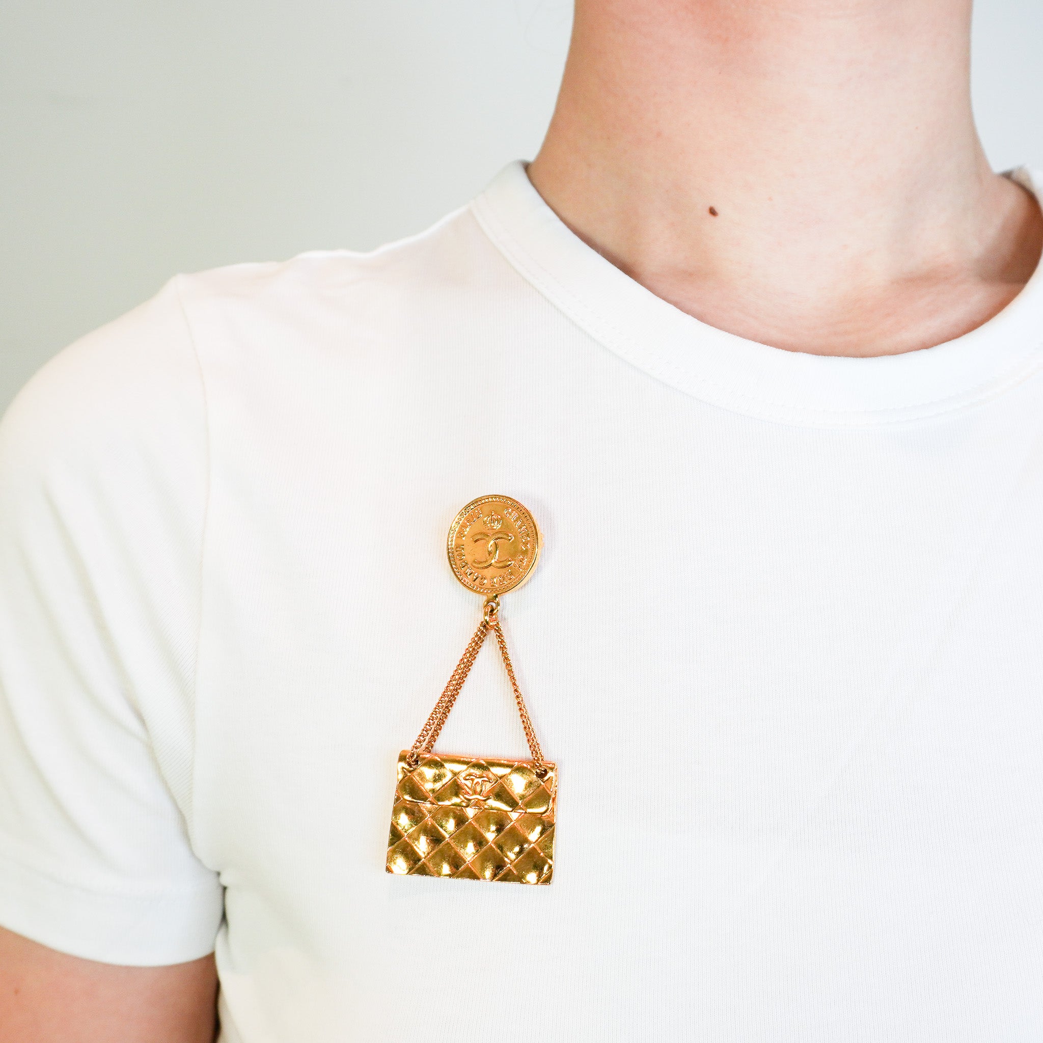 Chanel Vintage Gold Plated Brooch RRP £1000 | Authentic Preloved FINAL SALE