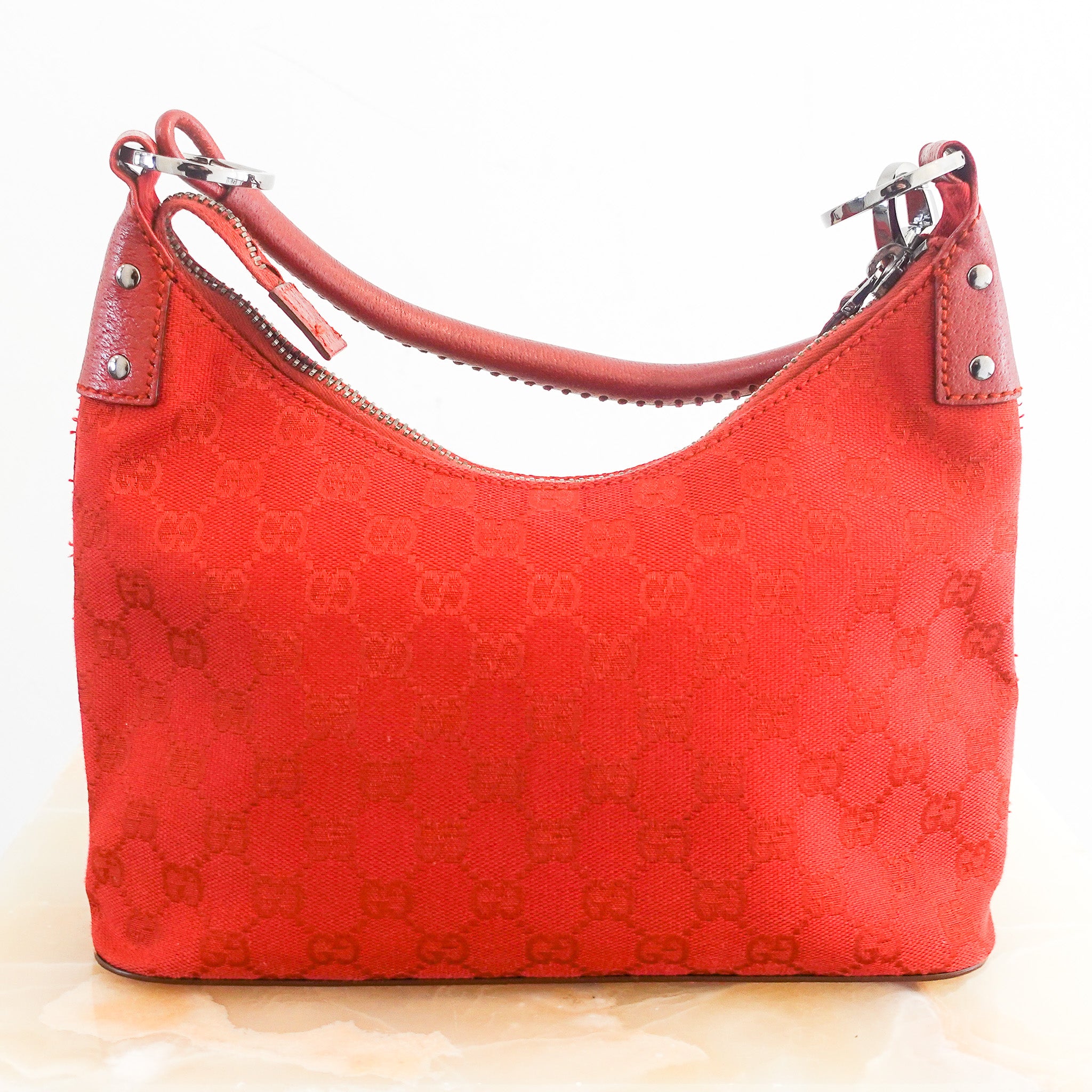 Vintage red monogram shoulder bag