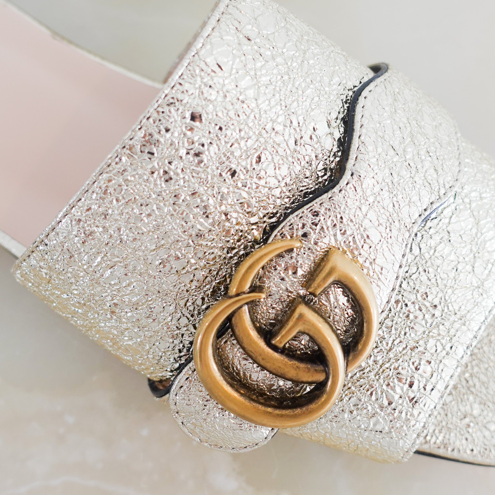 Gucci Marmont Gold Sandals RRP £600 | Authentic Preloved - Reloved Again
