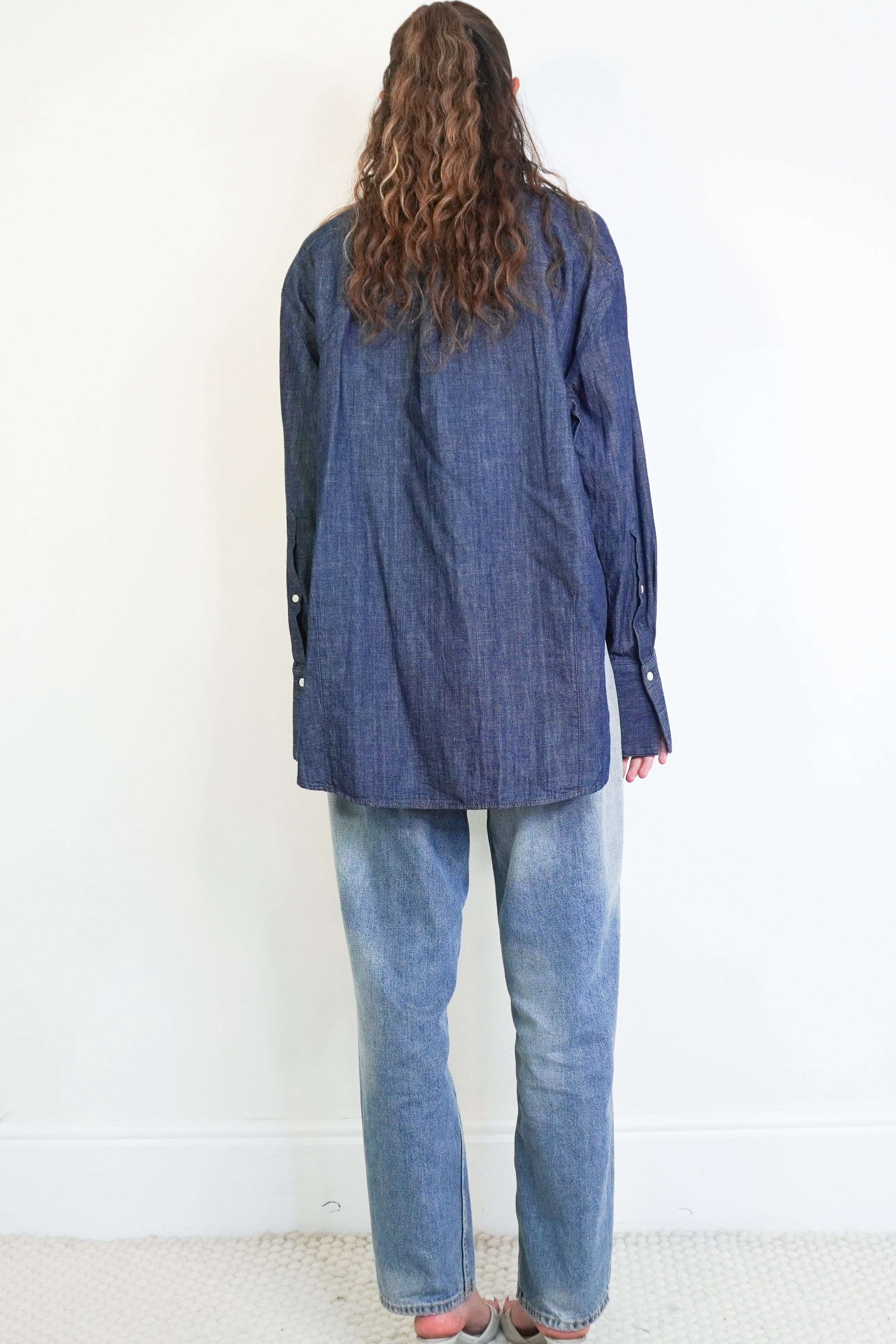 Another Tomorrow Dark Indigo Denim Shirt (RRP £700) | Authentic Preloved FINAL SALE