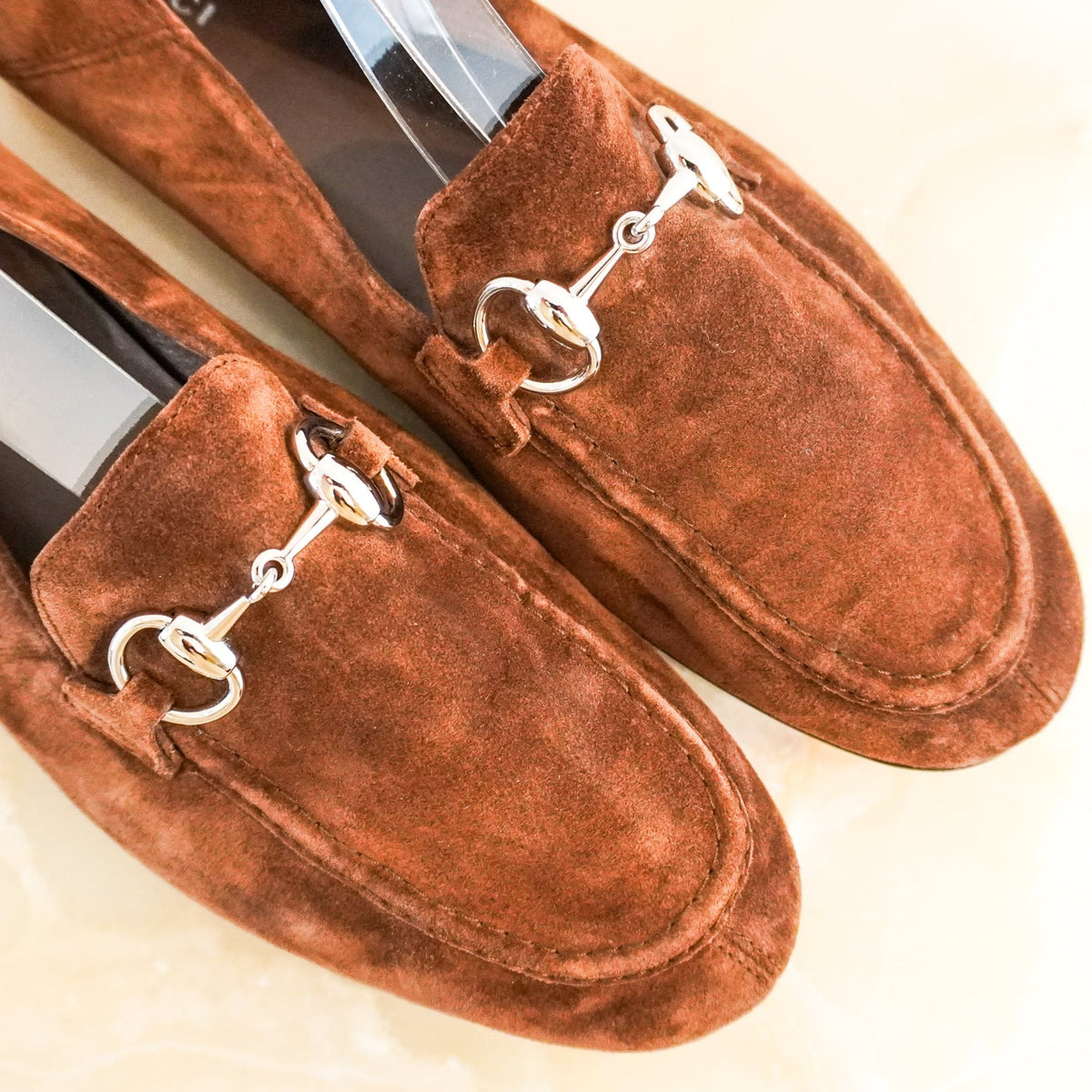 Gucci Jordaan Soft loafer in Dark Brown Suede (RRP £500) | Authentic Preloved - Reloved Again