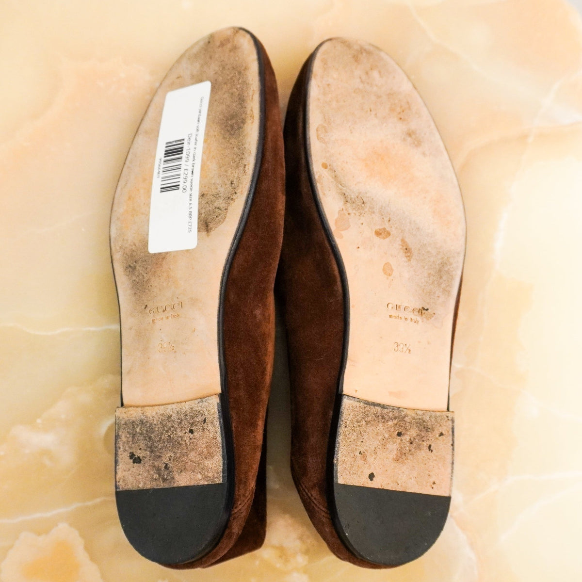 Gucci Jordaan Soft loafer in Dark Brown Suede (RRP £500) | Authentic Preloved - Reloved Again