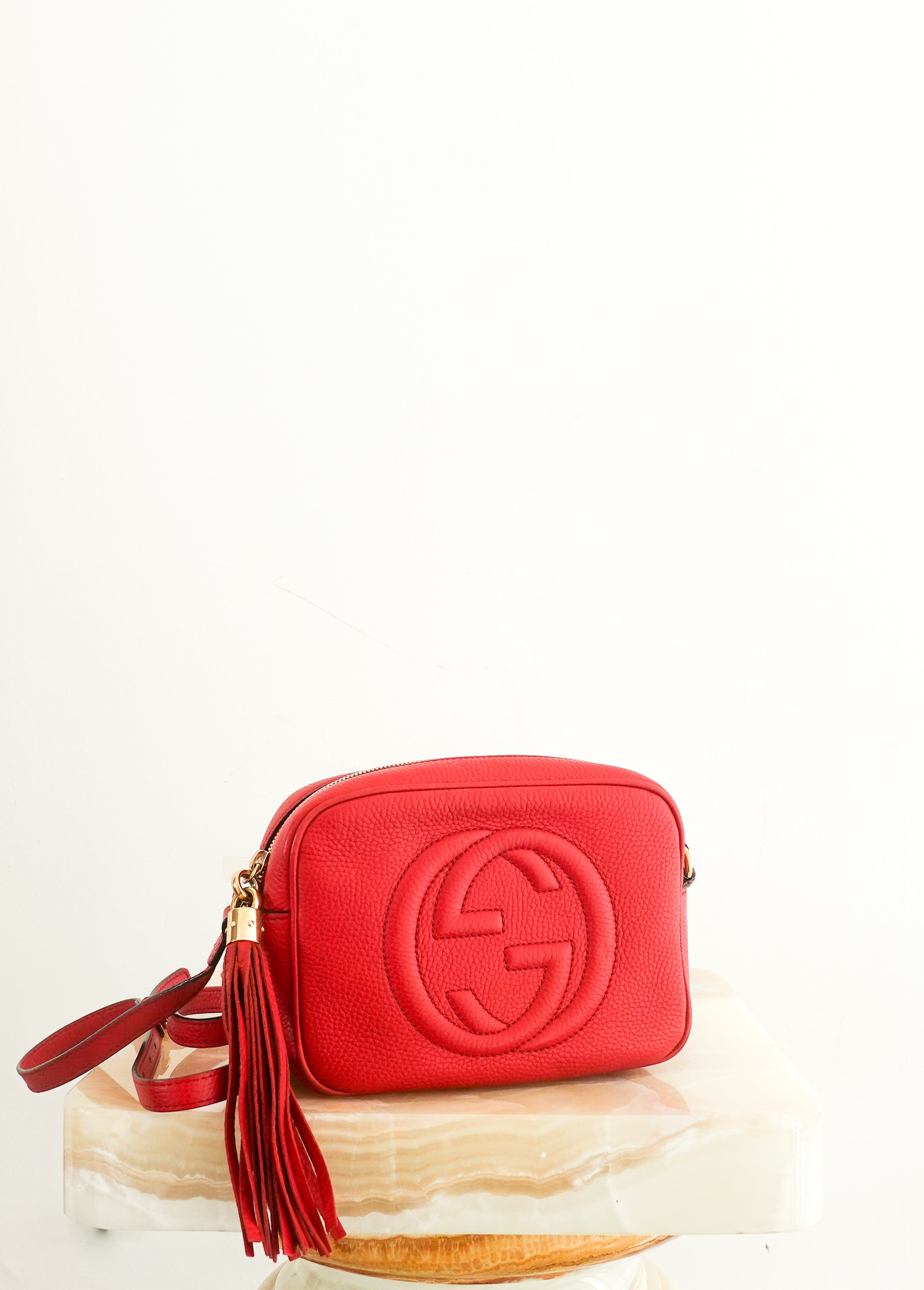 soho disco crossbody bag in red