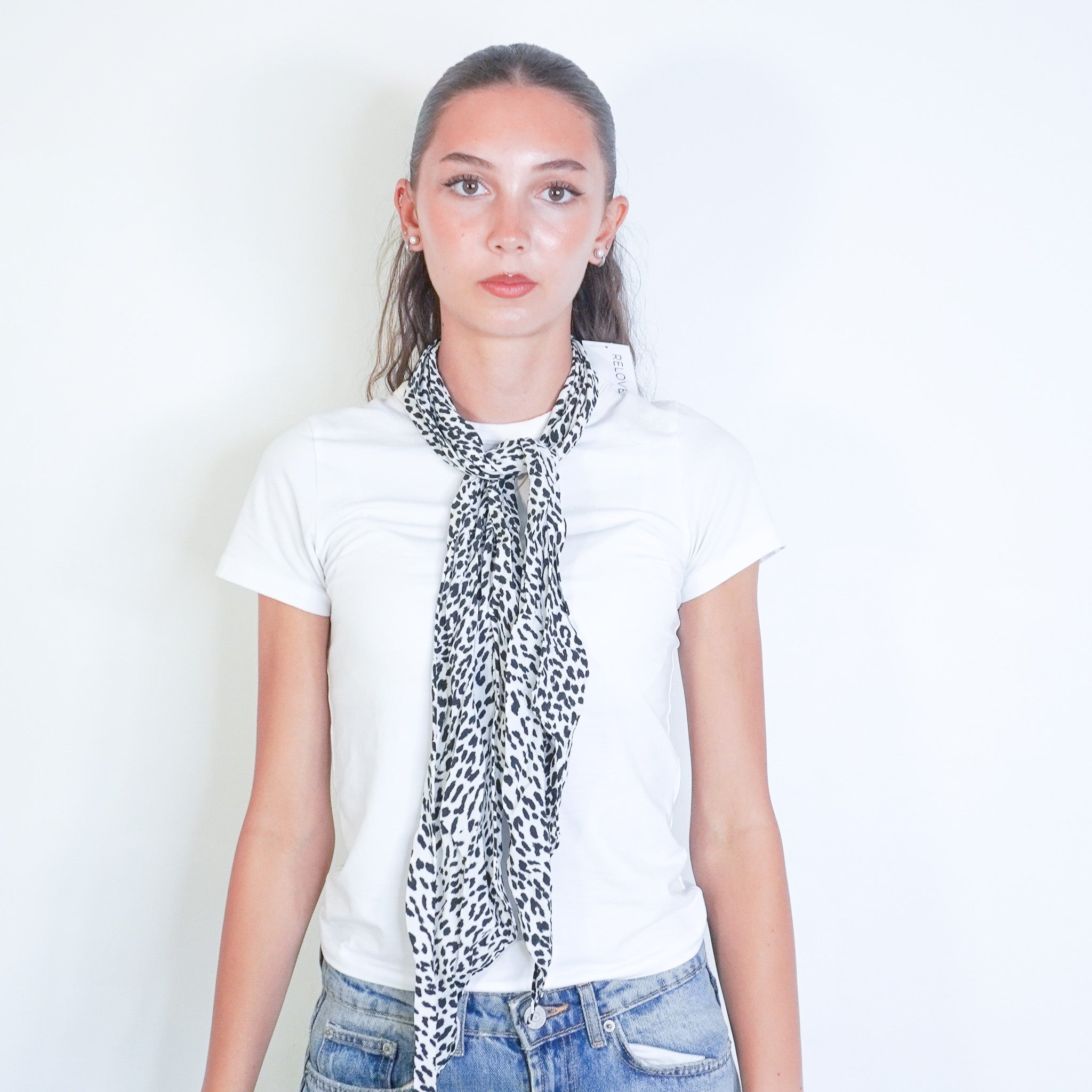 Saint Laurent Black & White Leopard Print Scarf (RRP £500) | Authentic Preloved FINAL SALE - Reloved Again