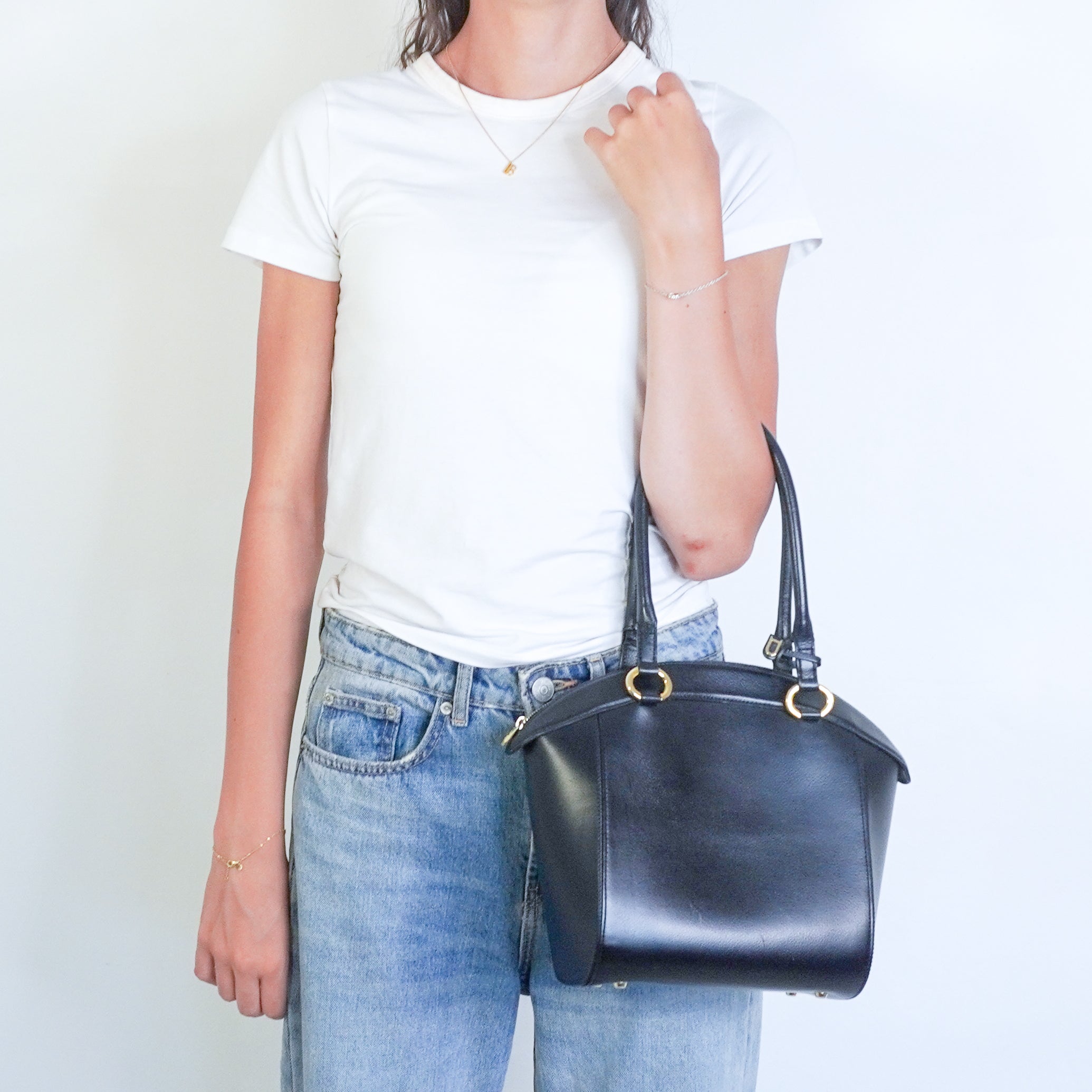 Delvaux Vintage Charme Bag in Black Calf Leather with Gold-Tone Hardware (RRP £3700) | Authentic Preloved