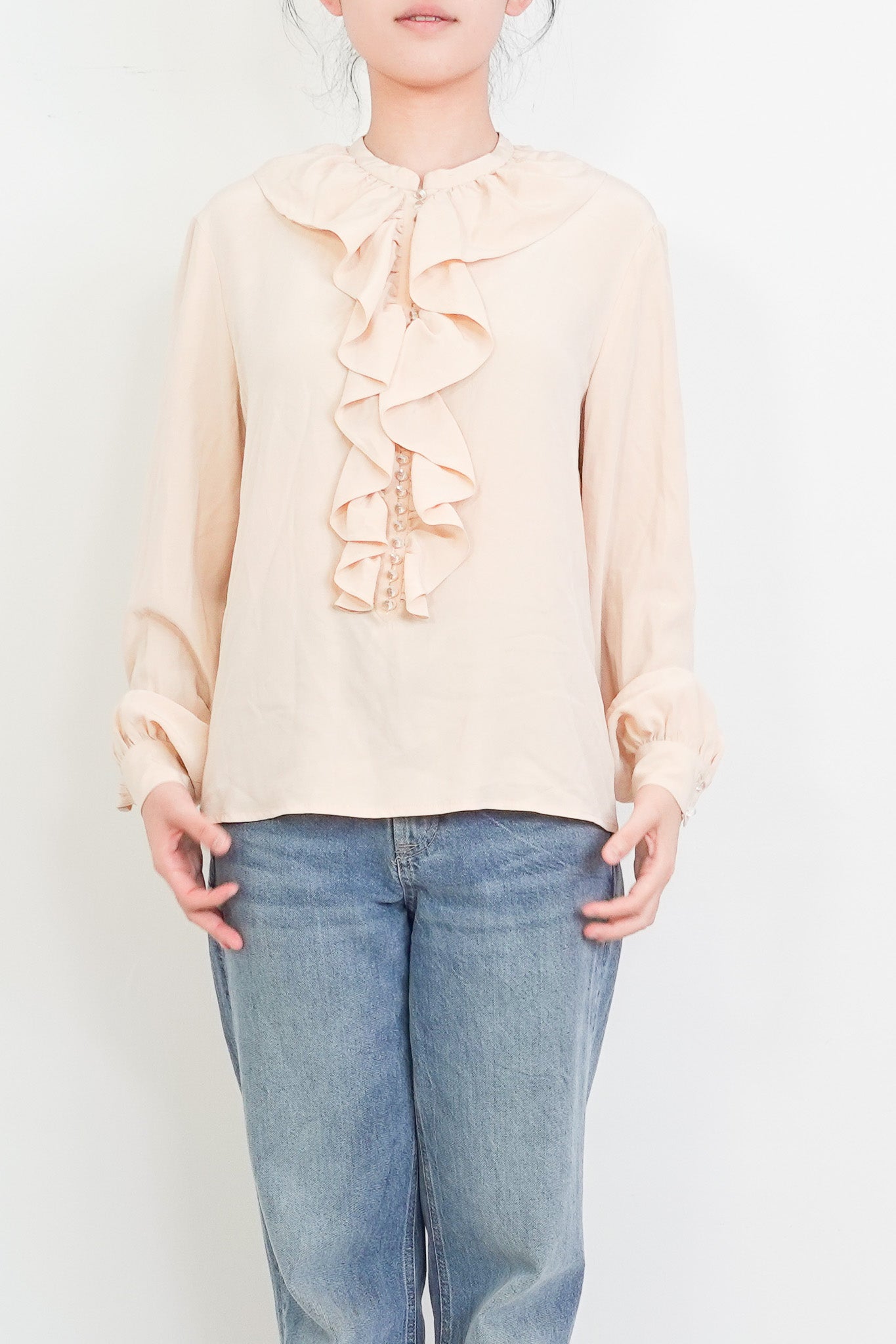 Beige silk blouse RRP £275