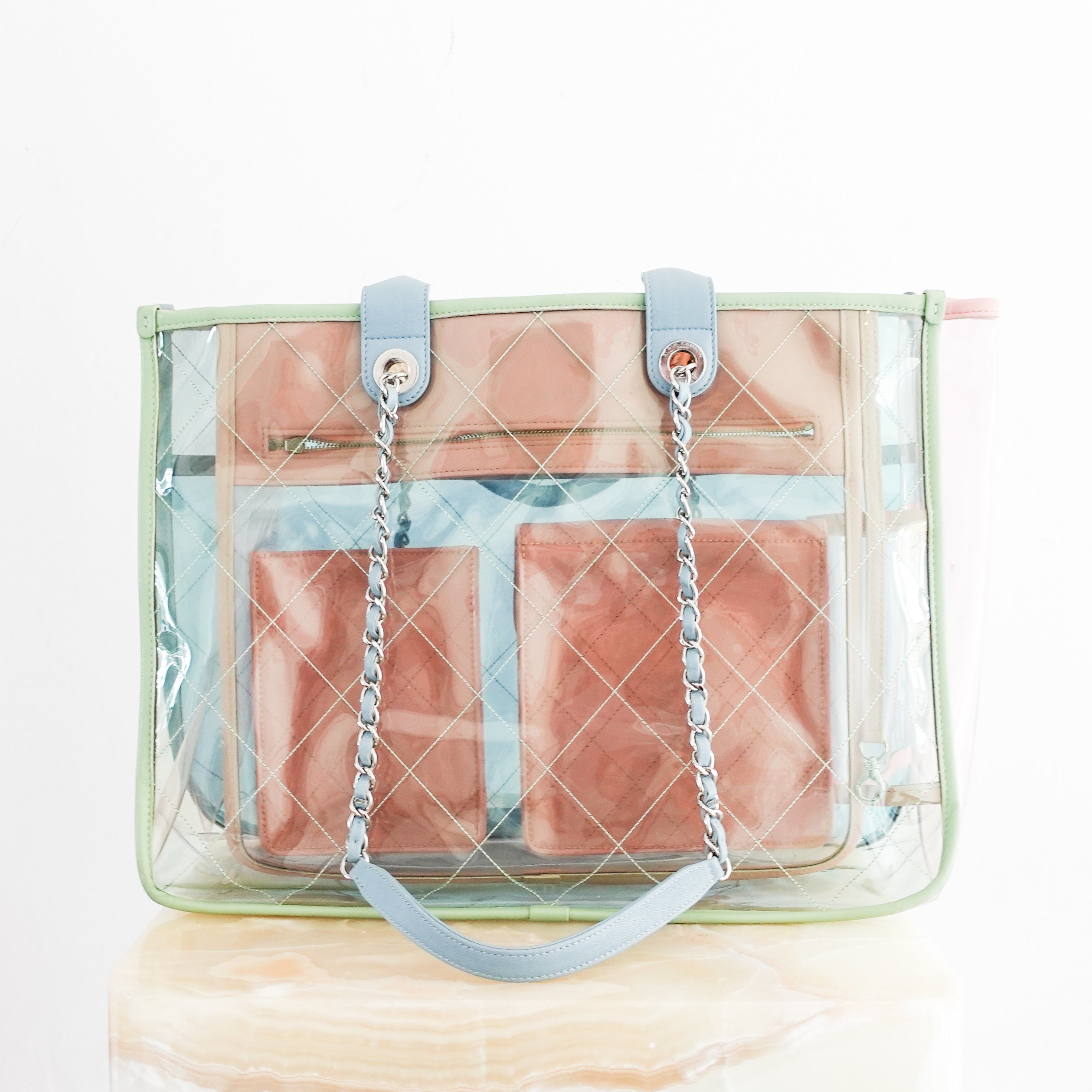 Chanel PVC Leather Coco Splash Shopping Tote RRP £4K | Authentic Preloved