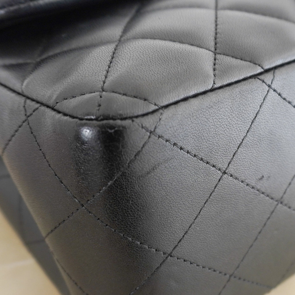 Chanel Jumbo Classic Handbag in Black Lambskin Leather with Gold-Tone Hardware (RRP £10,050) | Authentic Preloved - Reloved Again
