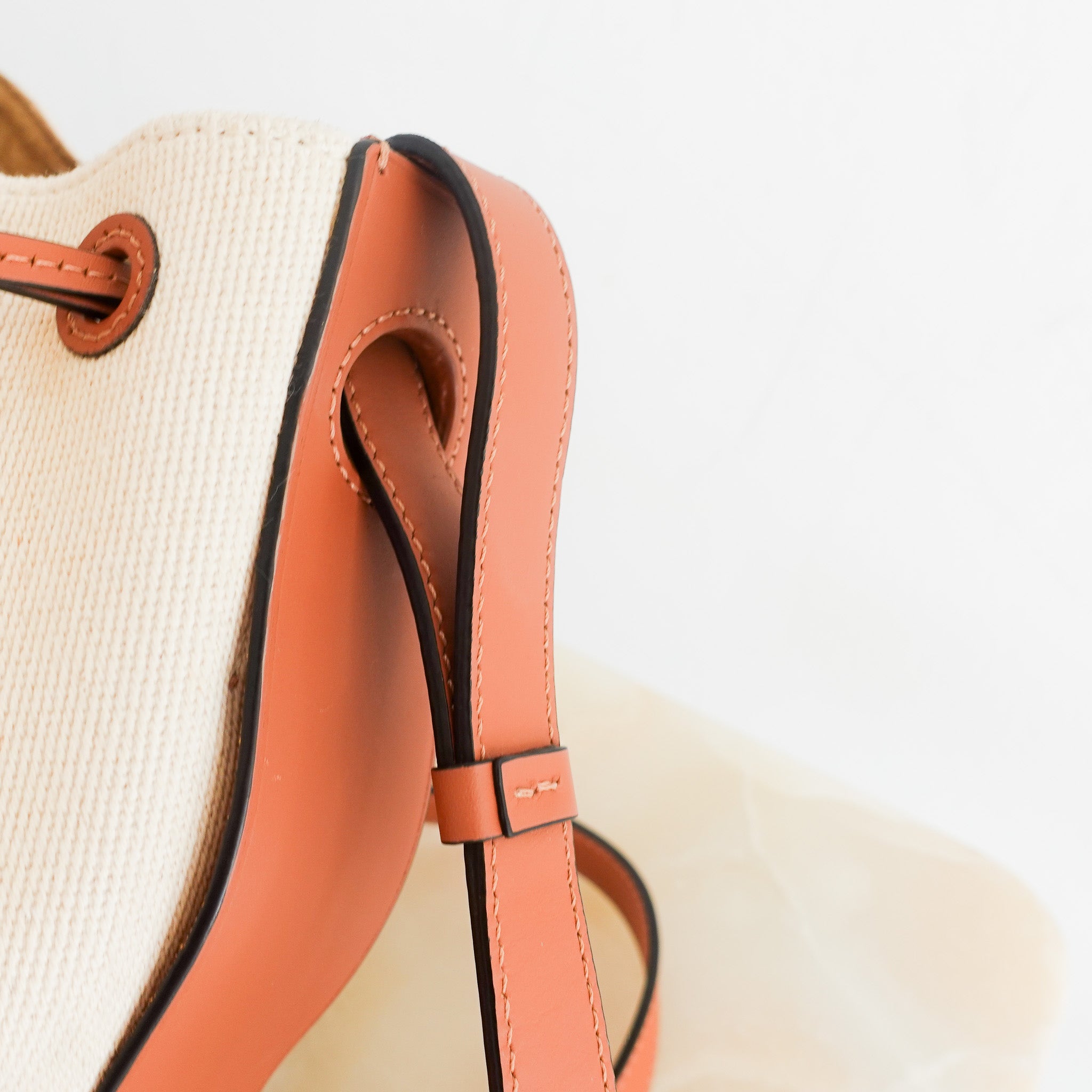 New LOEWE Small Balloon Leather & Canvas Bucket Bag RRP £1.7K | Authentic Preloved - Reloved Again