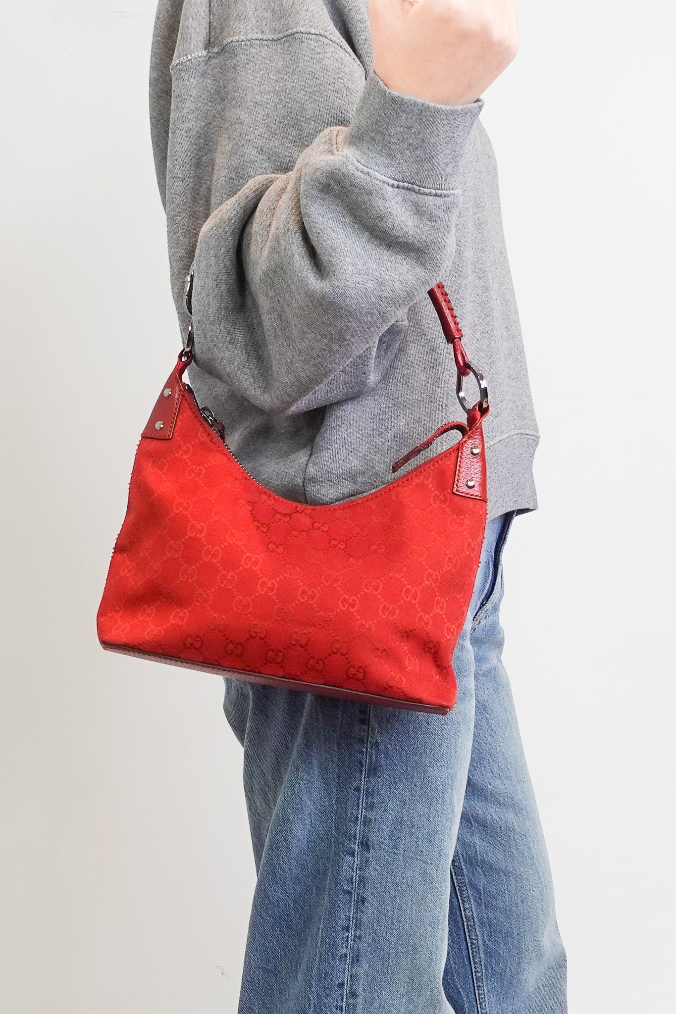 Vintage red monogram shoulder bag