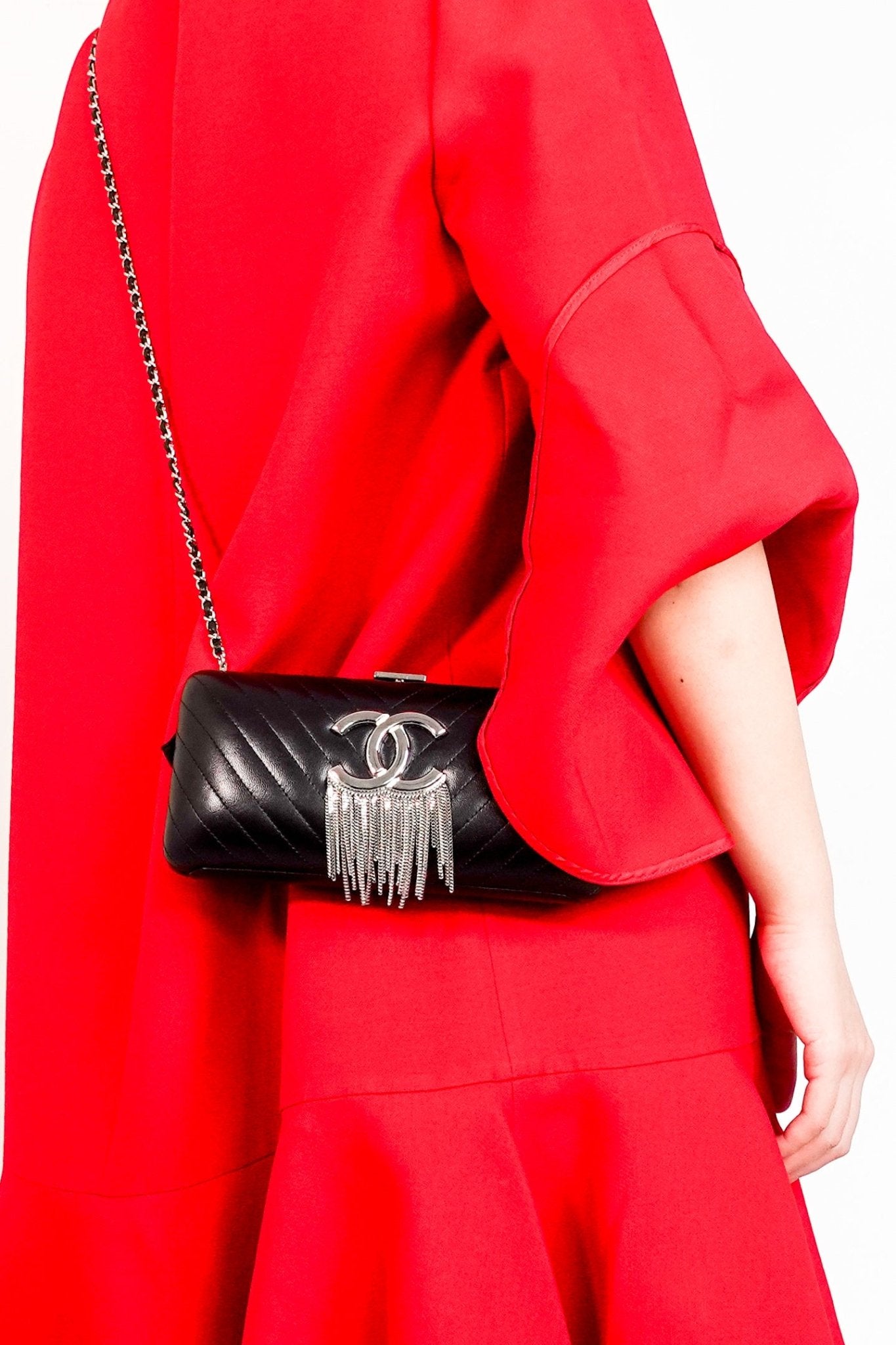Chanel Chevron fringe clutch Spring 2018 | Authentic Preloved - Reloved Again