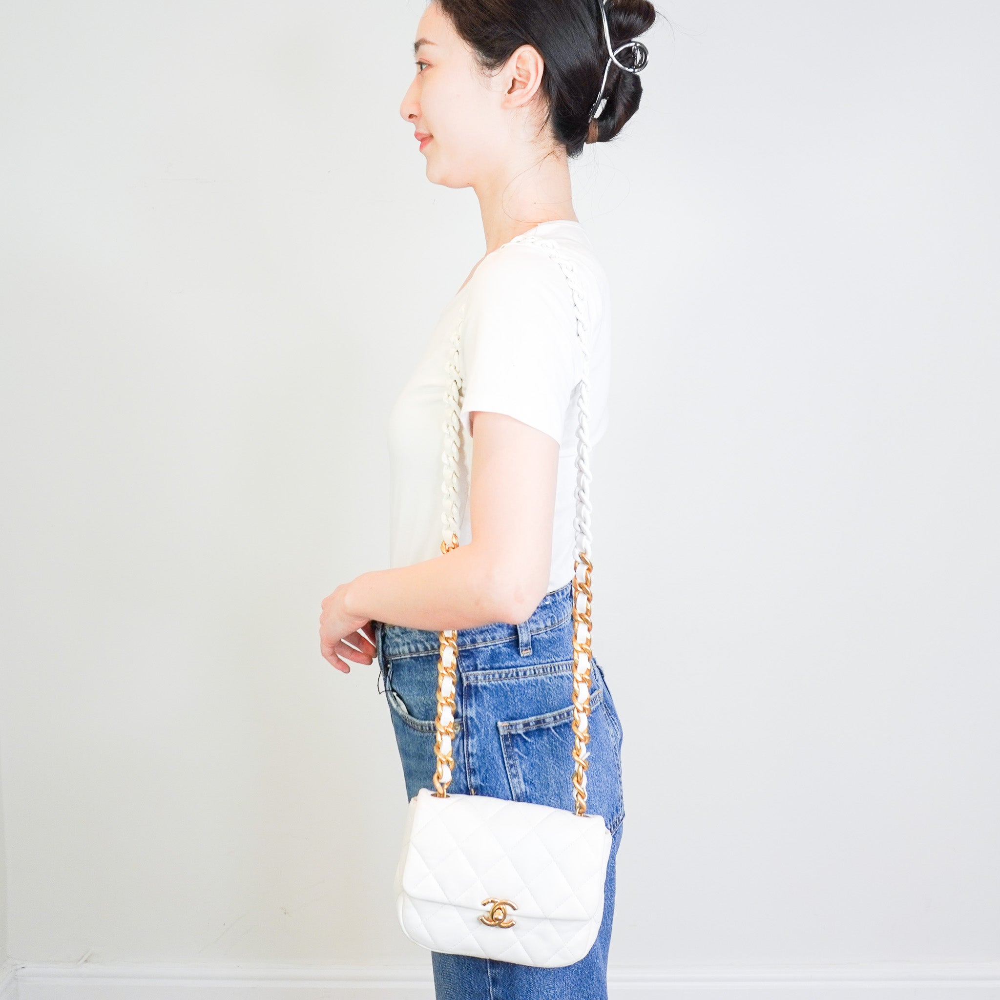 Chanel White Lambskin Flap Bag RRP £5000 | Authentic Preloved - Reloved Again