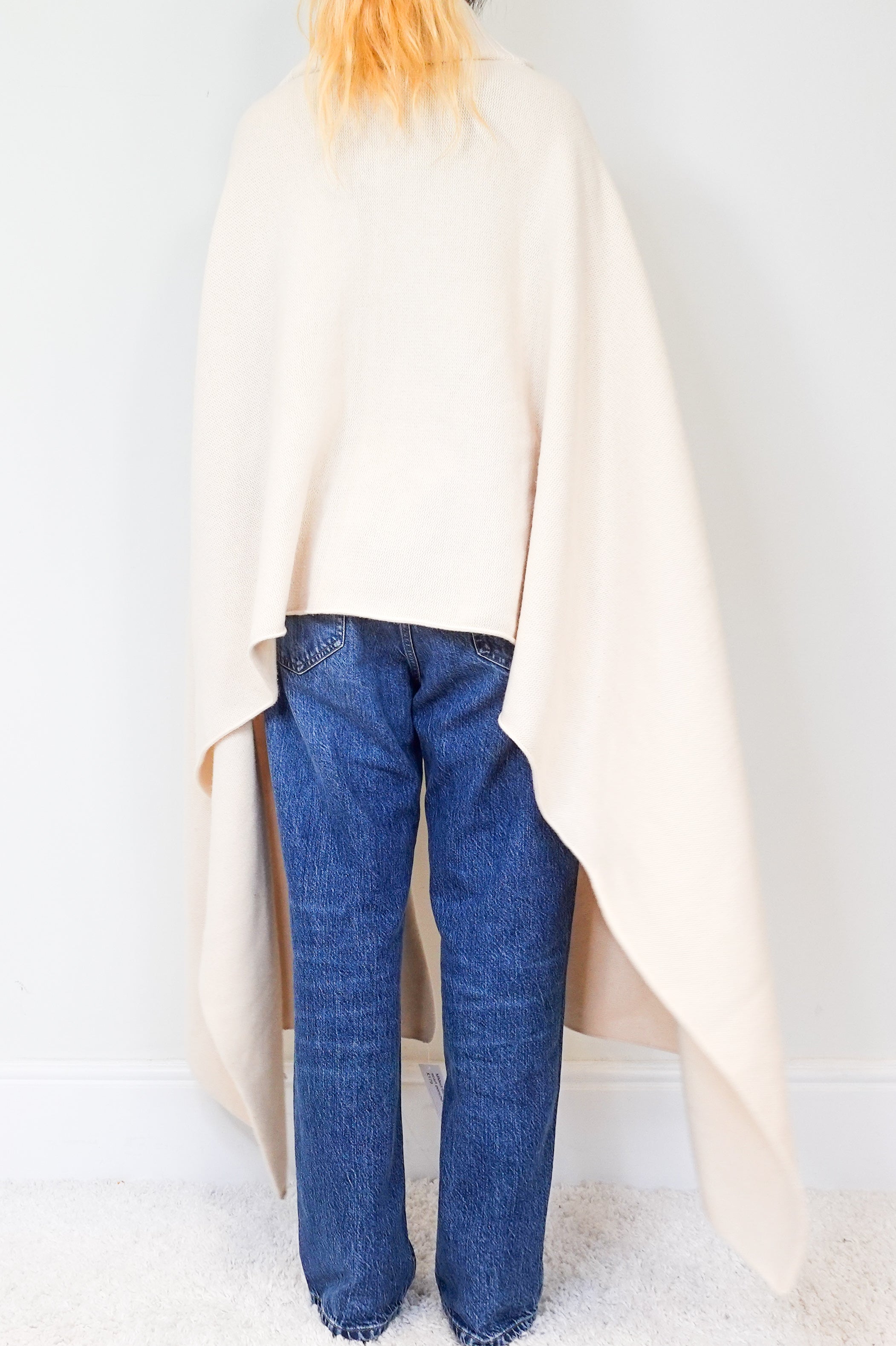 Wool Cream poncho RRP £700