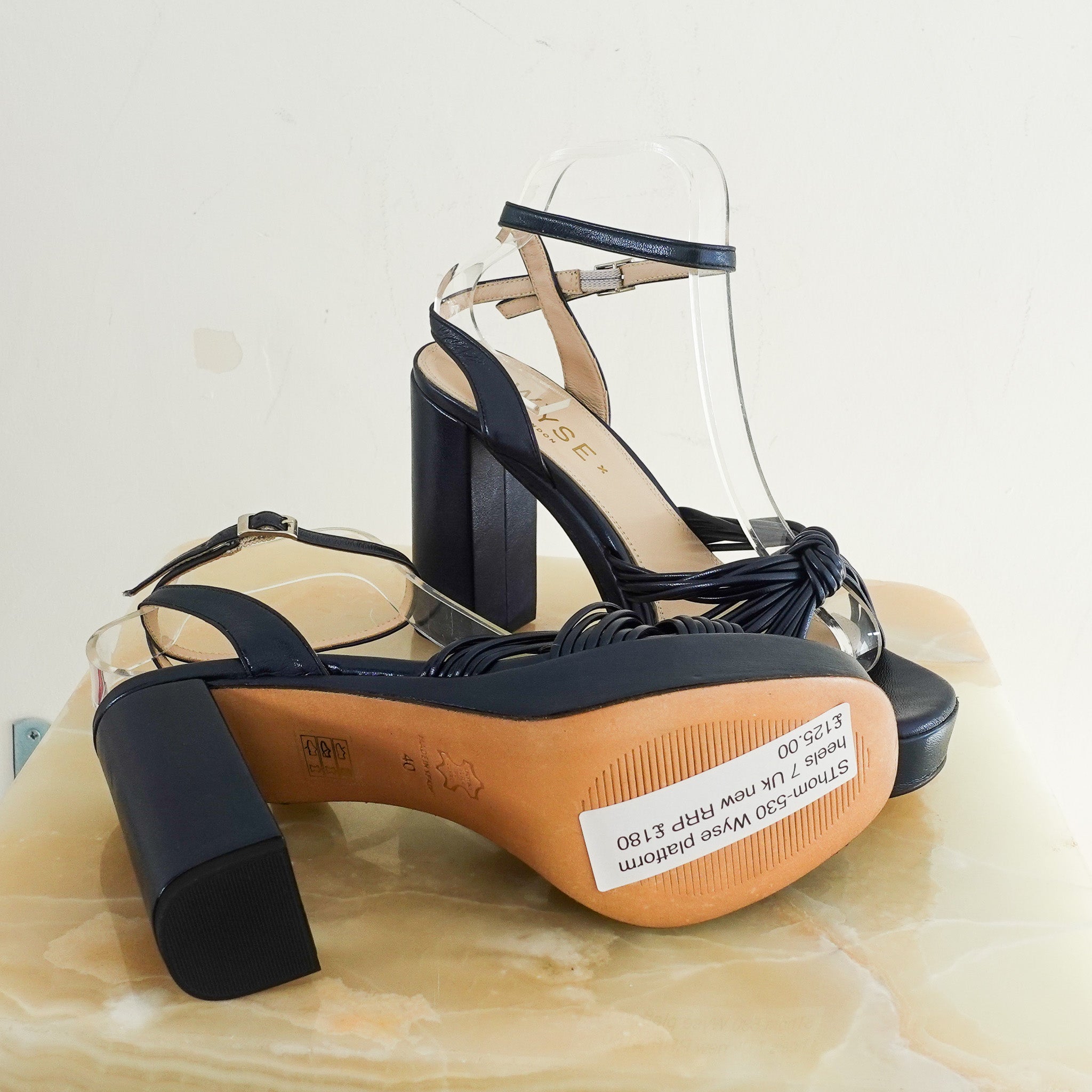 Navy Platform Heels RRP £180