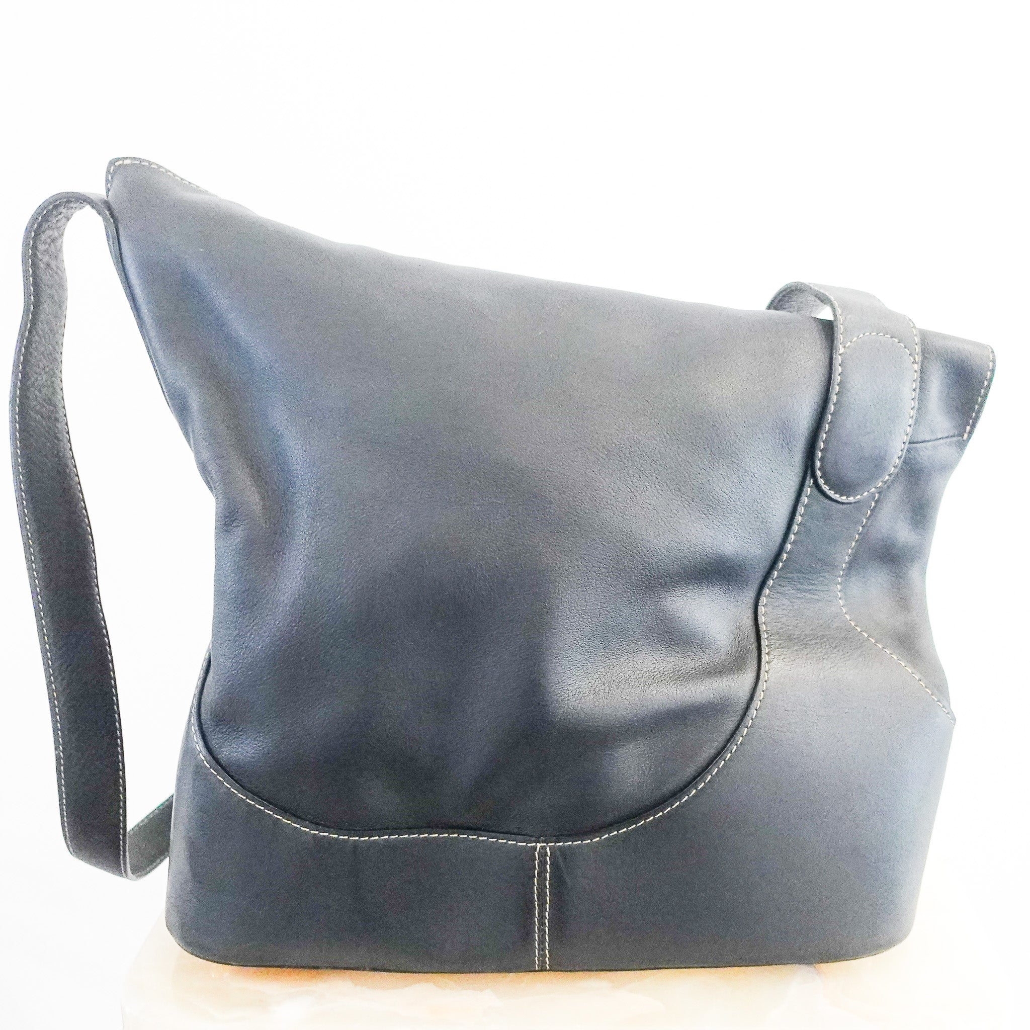 Anagram navy leather crossbody bag RRP £1k [final sale]