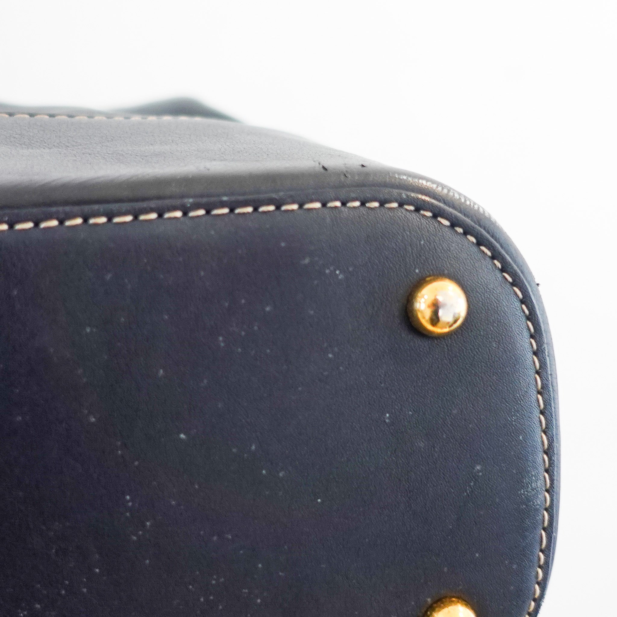 Anagram navy leather crossbody bag RRP £1k [final sale]