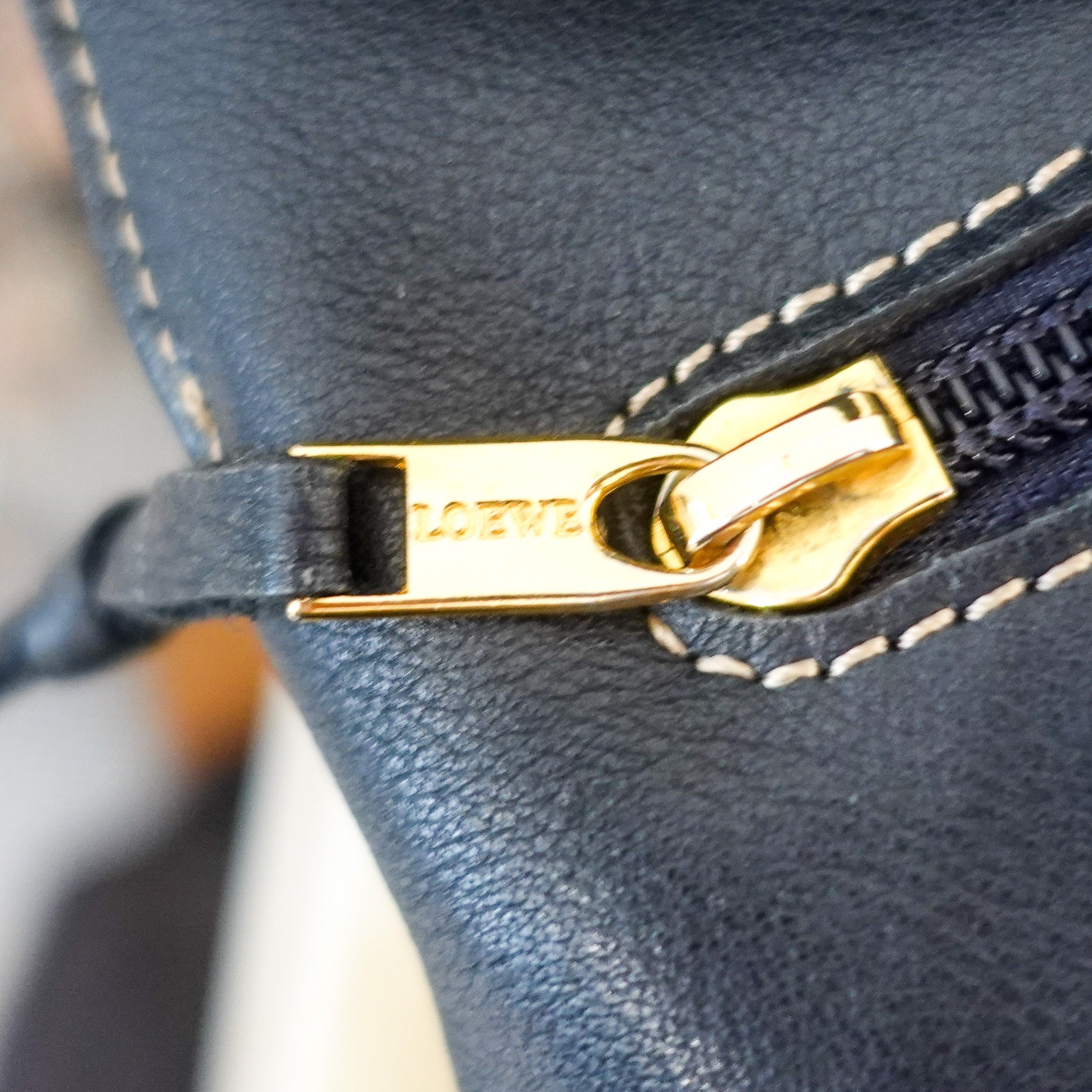 Anagram navy leather crossbody bag RRP £1k [final sale]