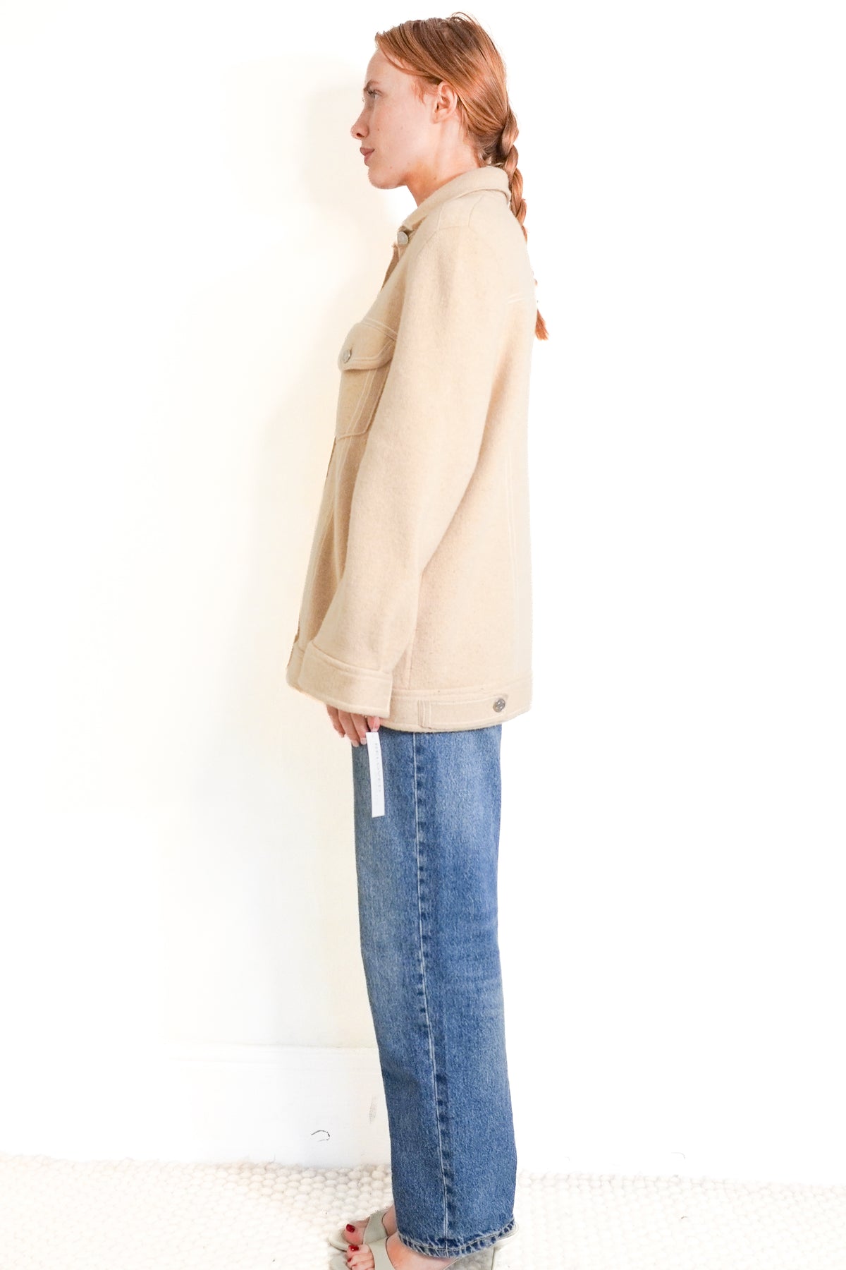 Kujten Topstitch Cashmere Jacket (RRP £800) | Authentic Preloved