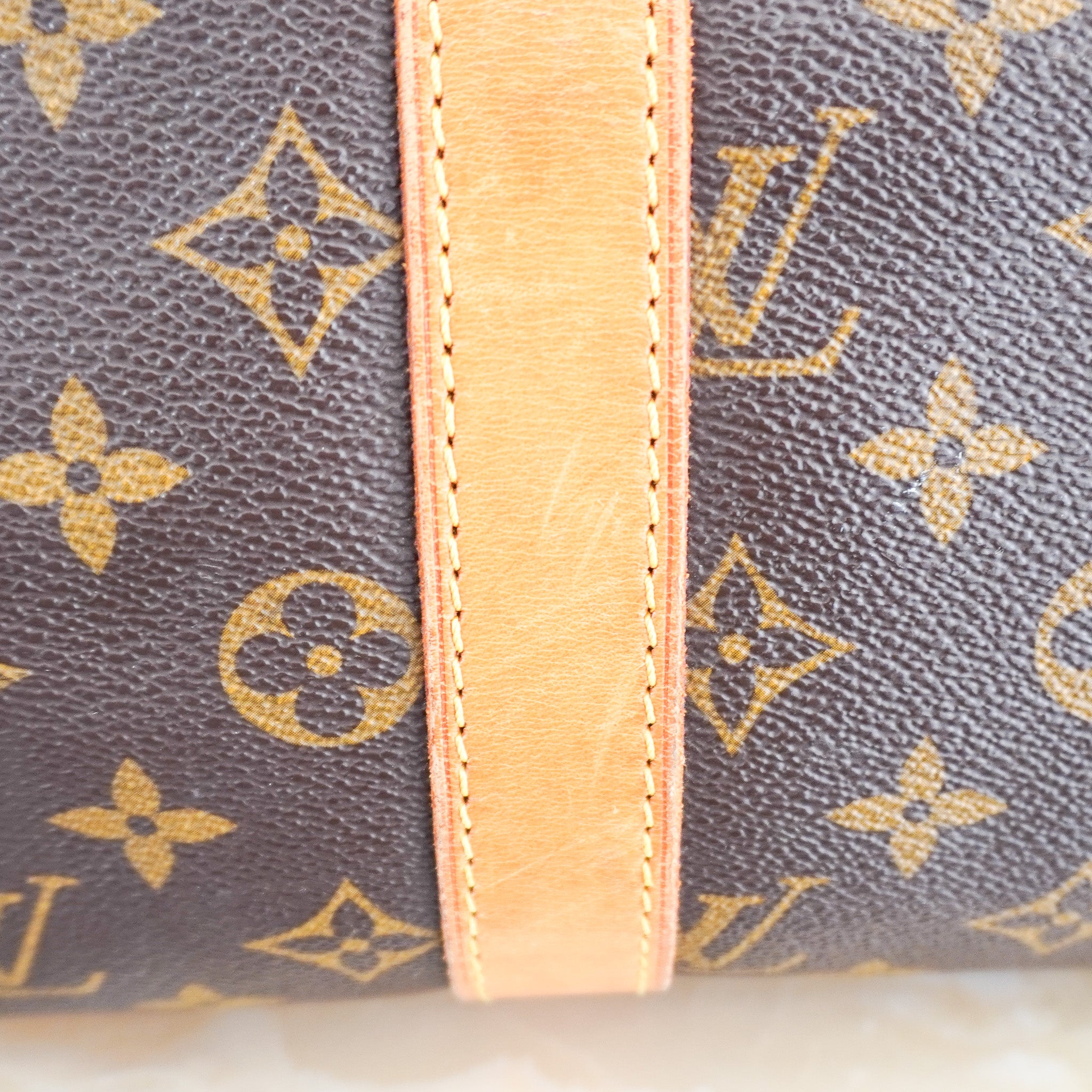Louis Vuitton Keepall Bandoulière 45 in Brown Monogram Canvas with Vachetta Leather (RRP £1960) | Authentic Preloved