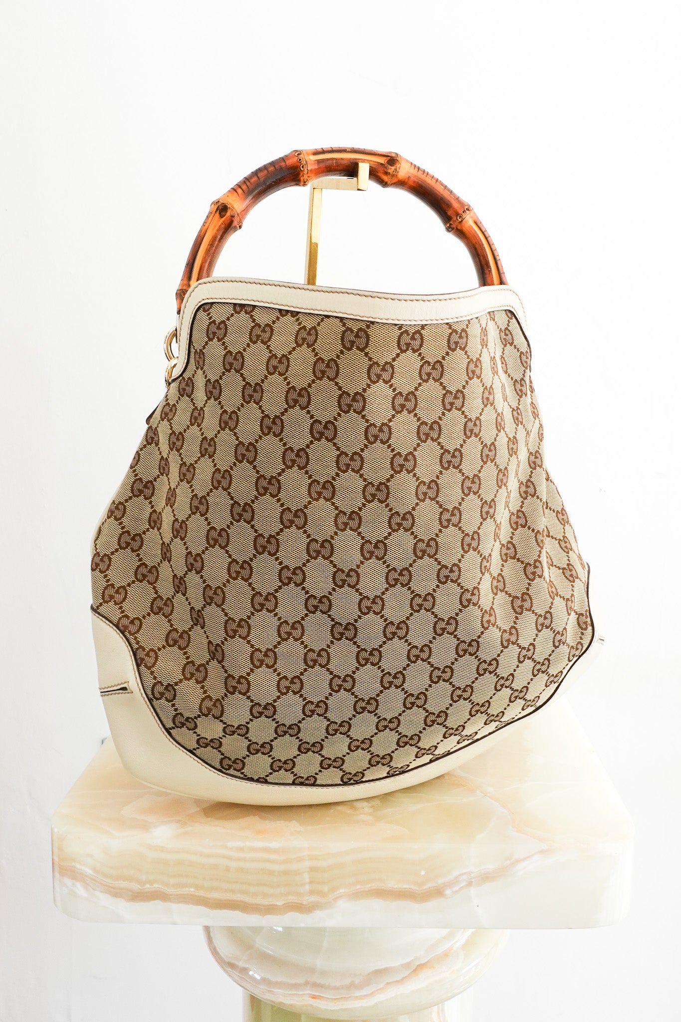 Bamboo top handle hobo bag RRP £700