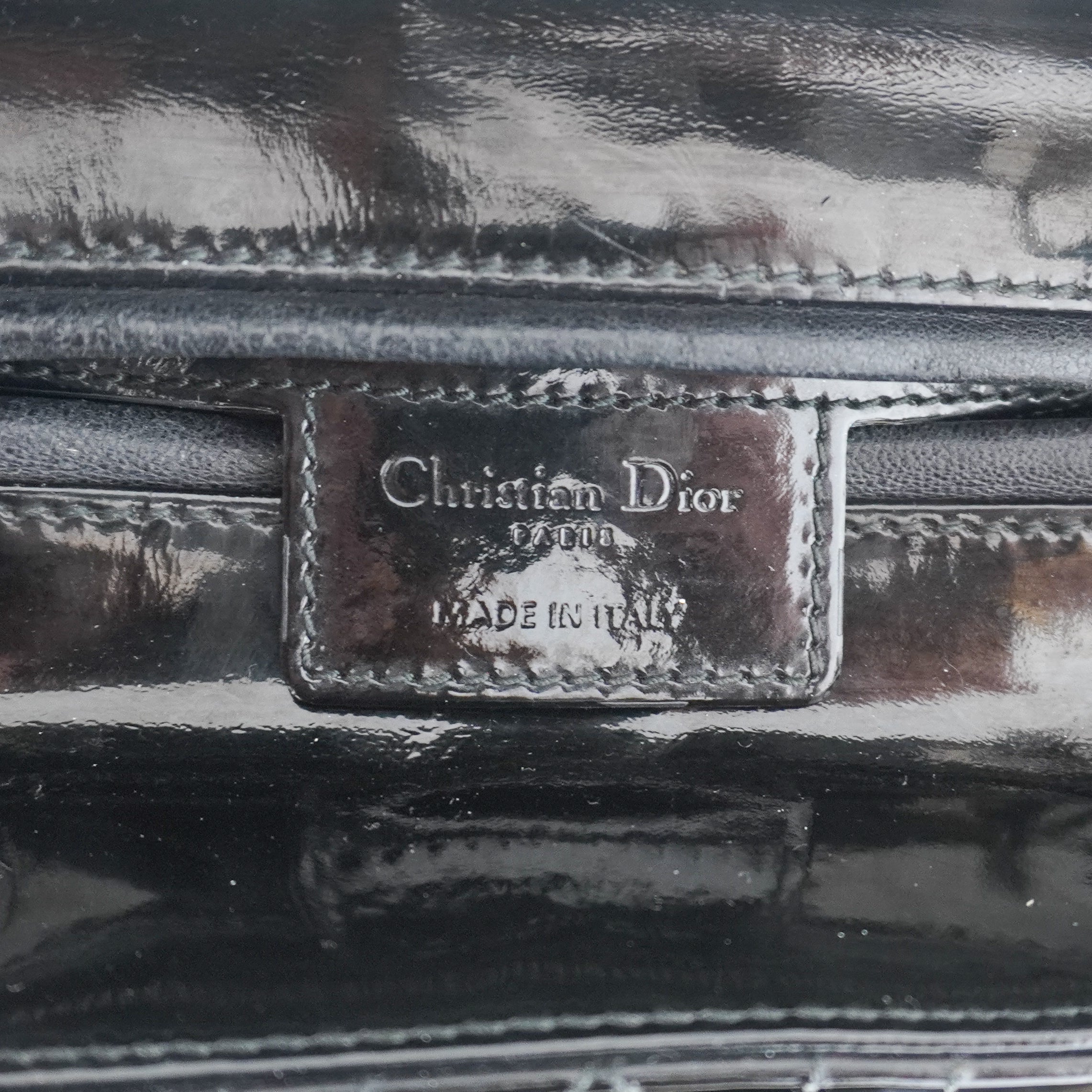 Dior Medium Lady Dior Bag Black Patent Cannage Lambskin (RRP £5300) | Authentic Preloved