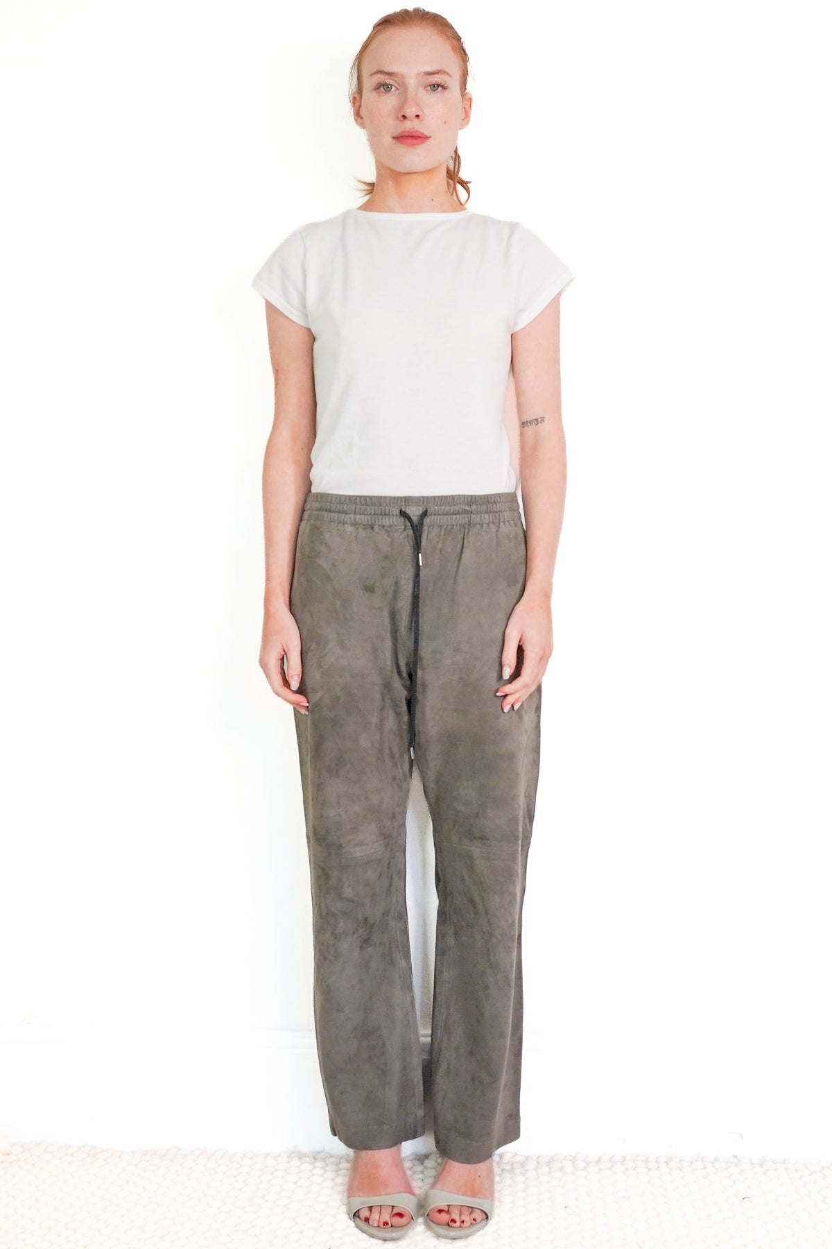 Joseph Suede Drawstring Trousers (RRP £1200) | Authentic Preloved