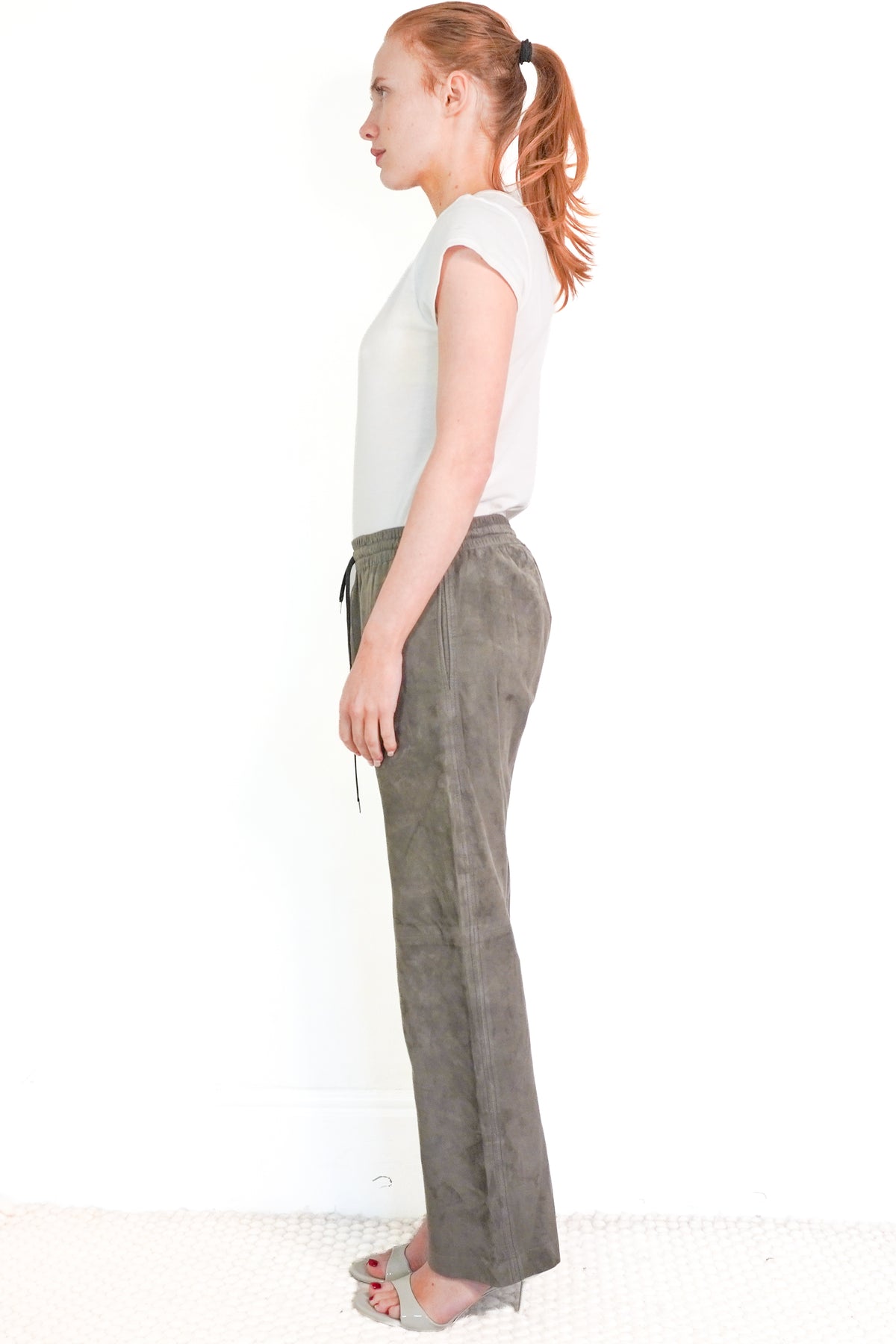 Joseph Suede Drawstring Trousers (RRP £1200) | Authentic Preloved