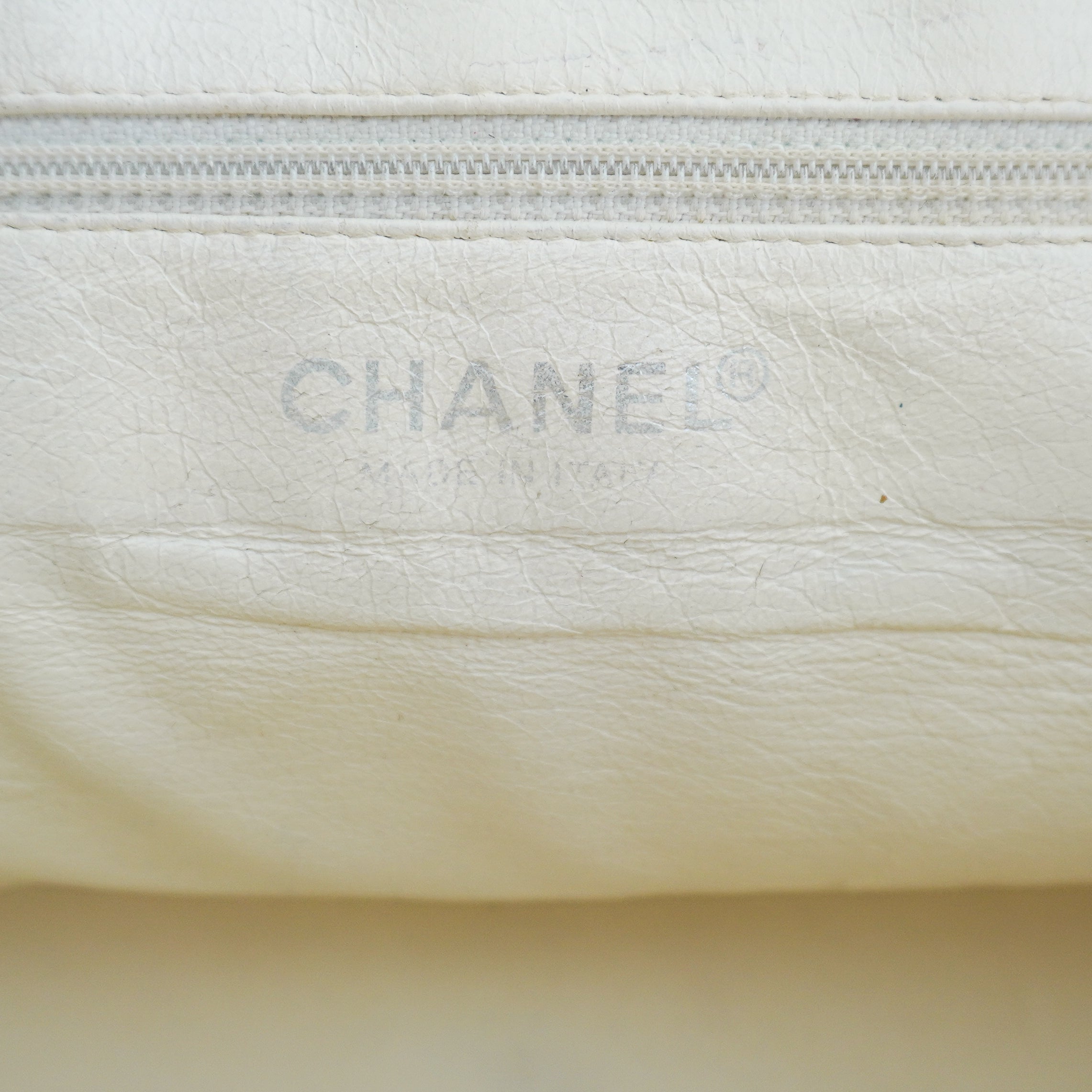 Chanel Vintage Sports Line Quilted Grey Canvas Bowling Bag | Authentic Preloved