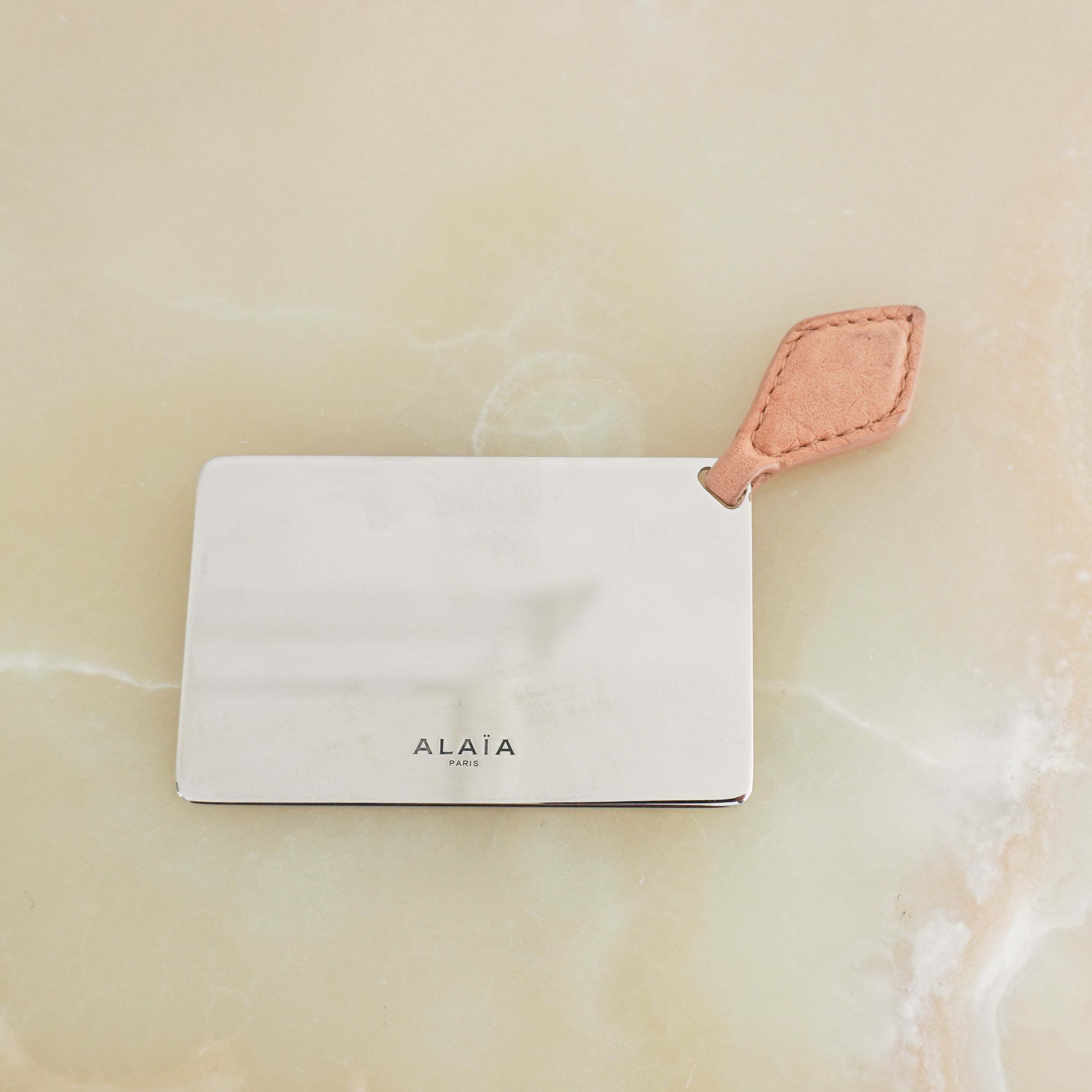 Alaïa Le Teckel Medium Croc-Embossed Suede Shoulder Bag Beige (RRP £2100) | Authentic Preloved