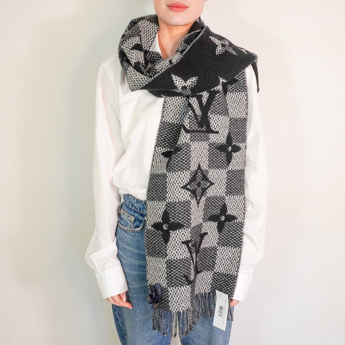 Louis Vuitton Monogram Check Scarf (RRP £650) | FINAL SALE Authentic Preloved - Reloved Again