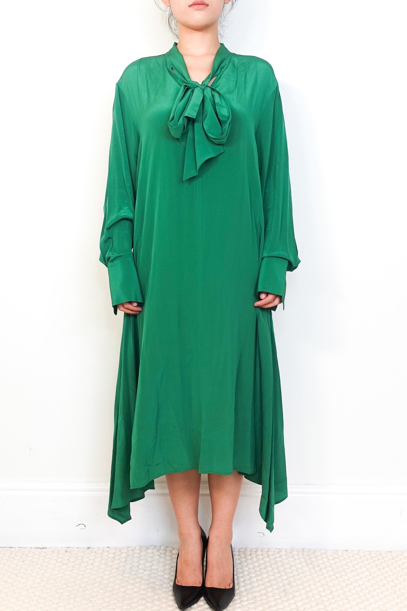 Joseph green Silk Midi Dress RRP £600 | Authentic Preloved