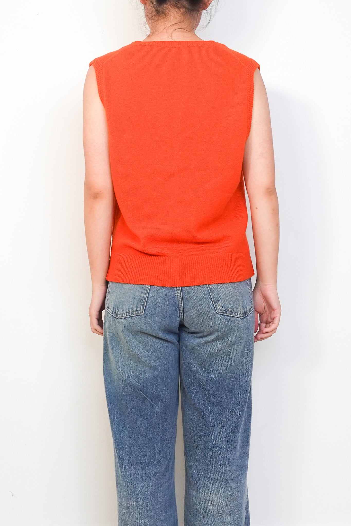 Me+Em Cable Knit Sleeveless Orange Jumper RRP £150| Authentic Preloved - Reloved Again