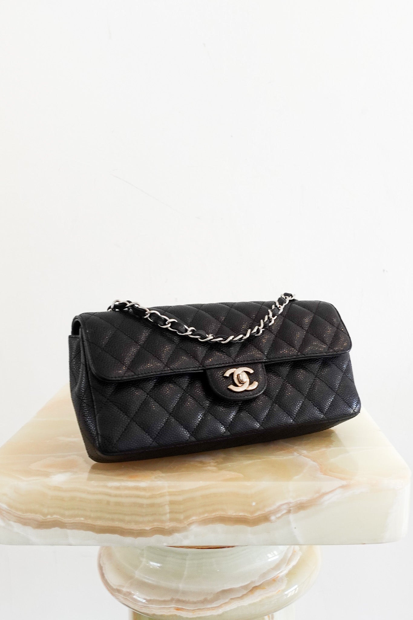 East West shoulder bag caviar