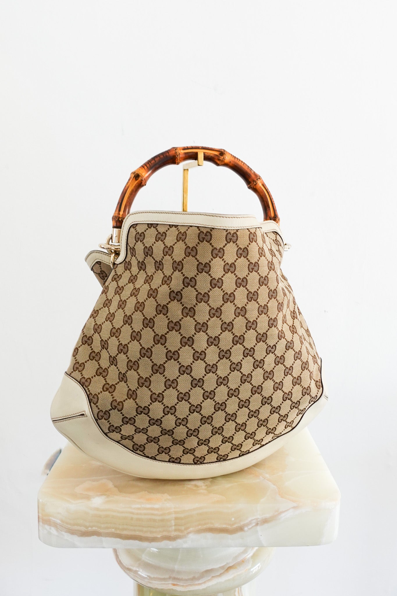Bamboo top handle hobo bag RRP £700