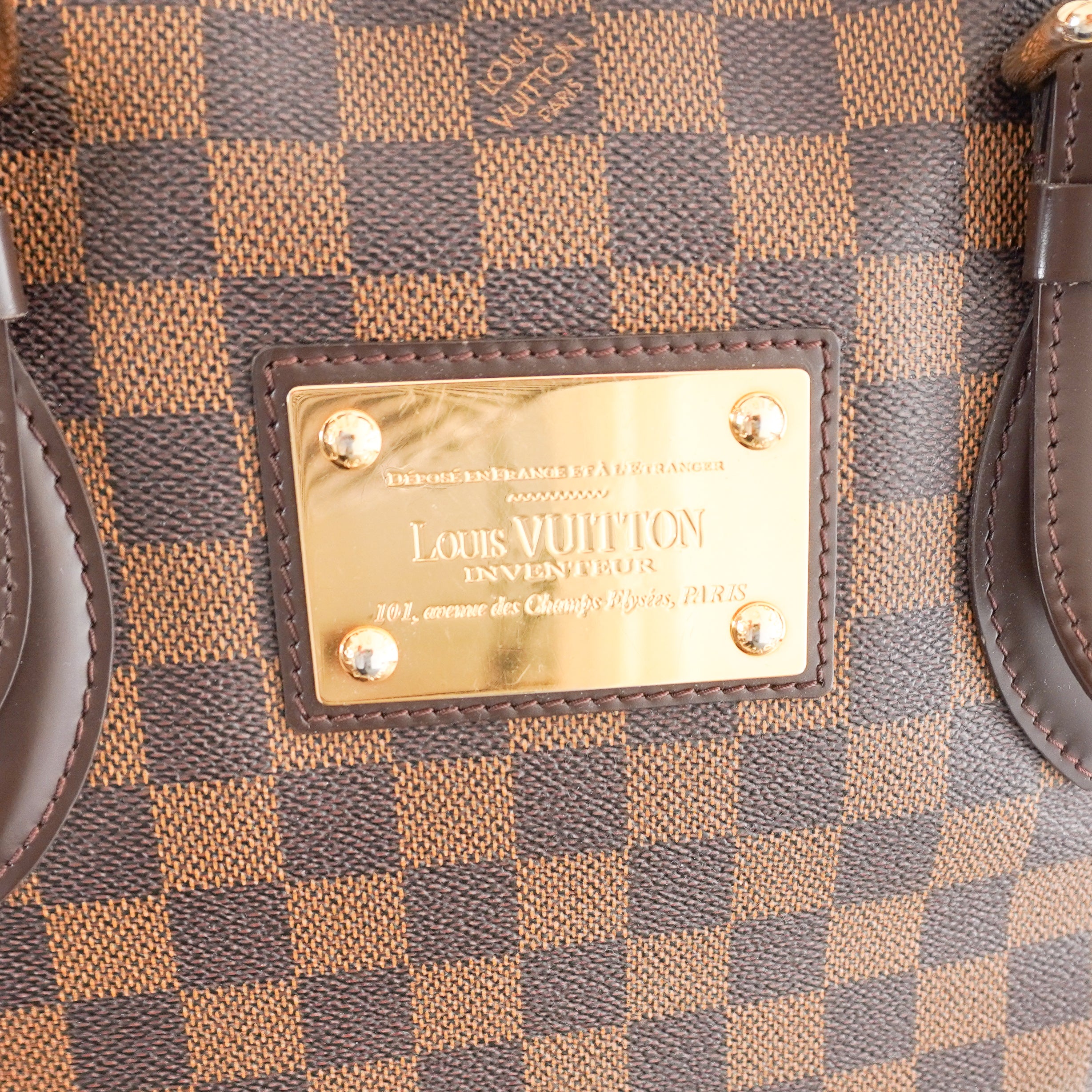 Louis Vuitton Hampstead MM Damier Ebene Tote Bag in Brown (RRP £1020) | Authentic Preloved