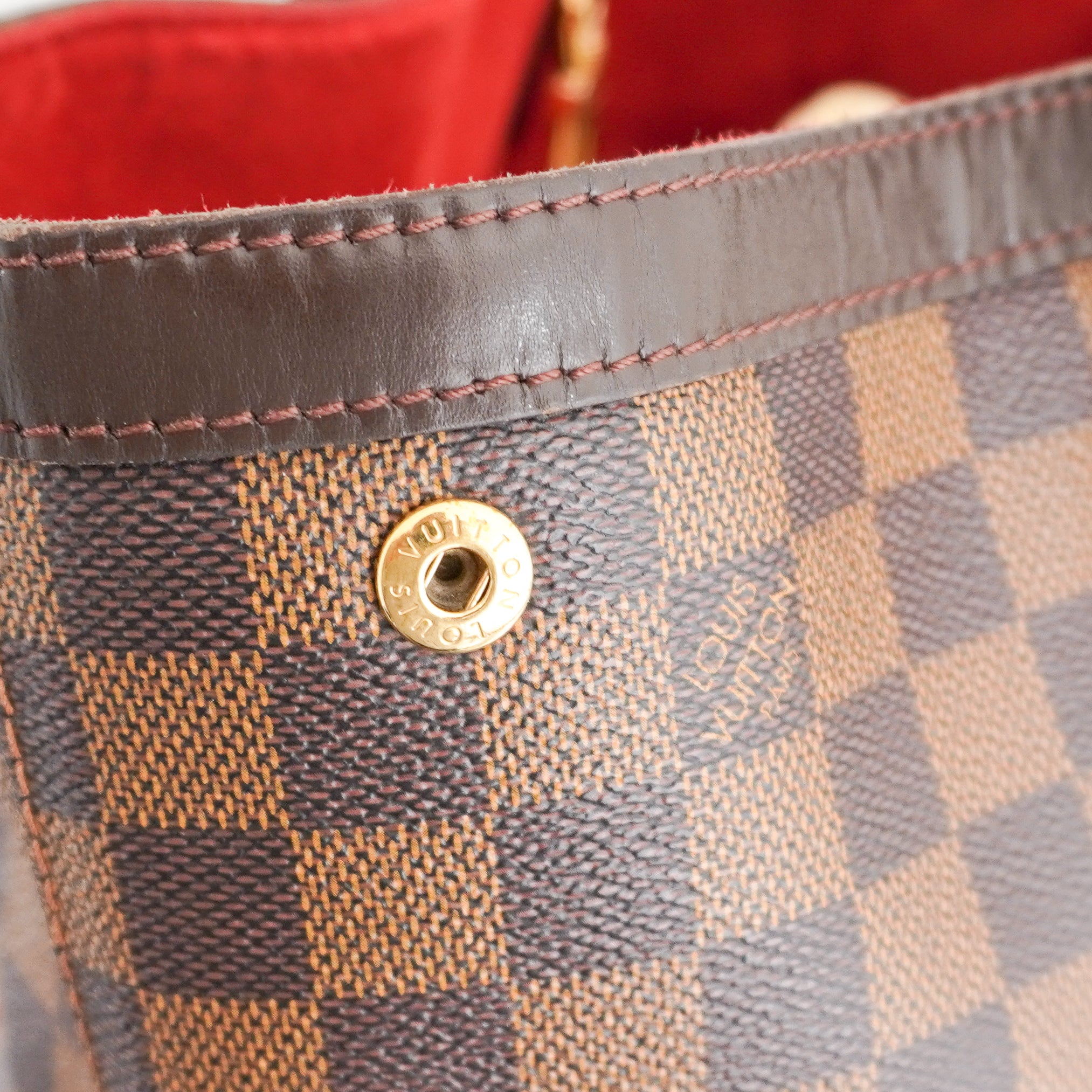 Louis Vuitton Hampstead MM Damier Ebene Tote Bag in Brown (RRP £1020) | Authentic Preloved