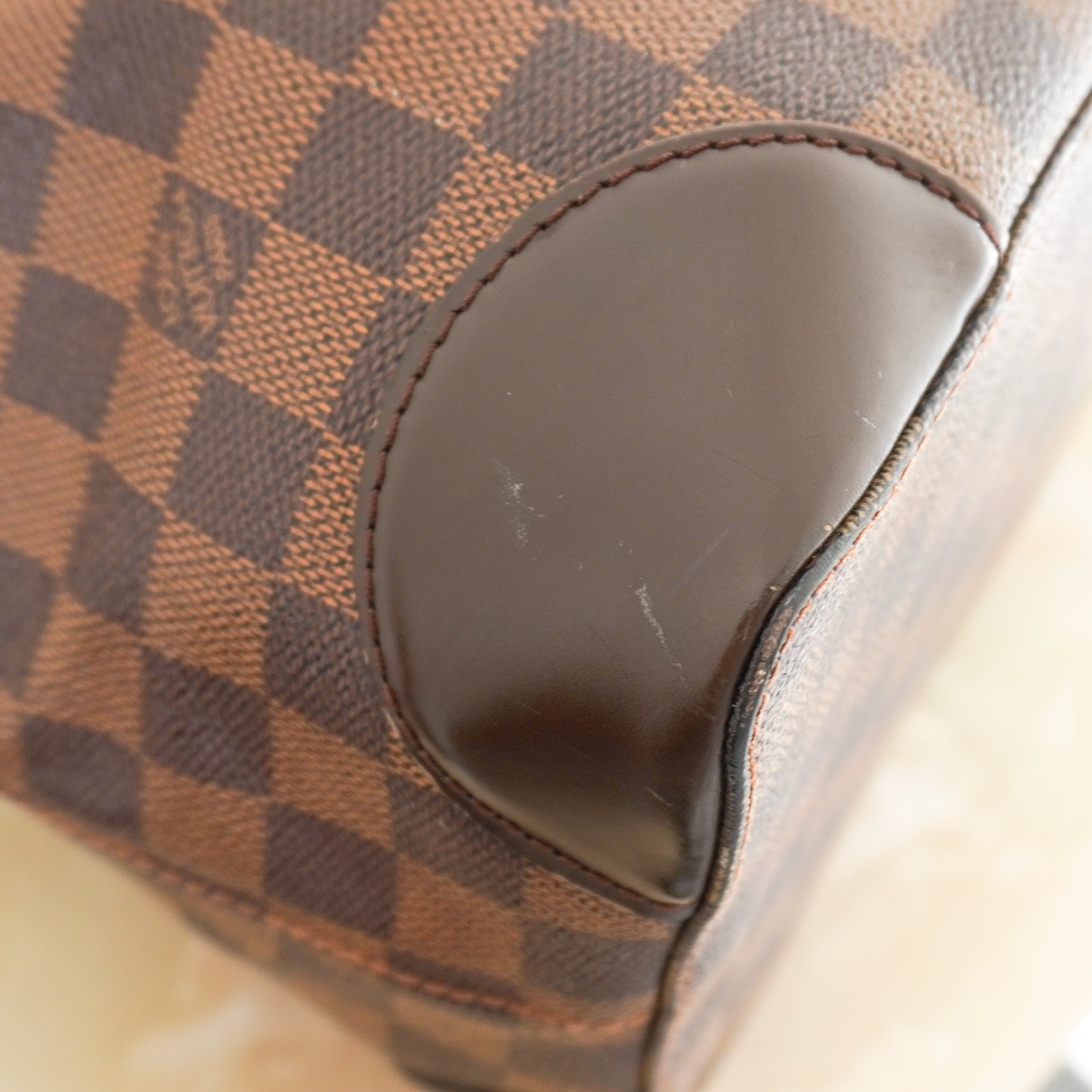 Louis Vuitton Hampstead MM Damier Ebene Tote Bag in Brown (RRP £1020) | Authentic Preloved