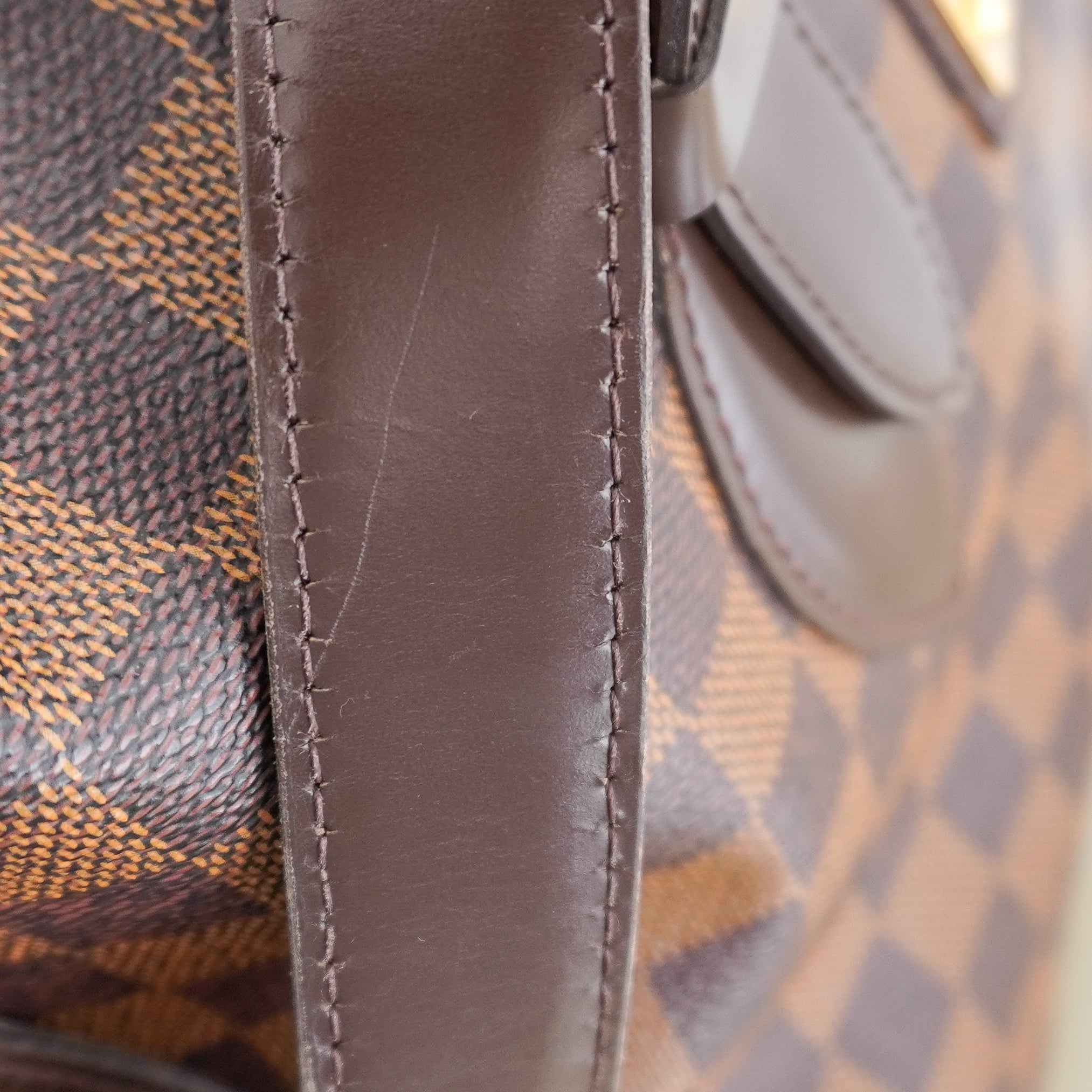 Louis Vuitton Hampstead MM Damier Ebene Tote Bag in Brown (RRP £1020) | Authentic Preloved