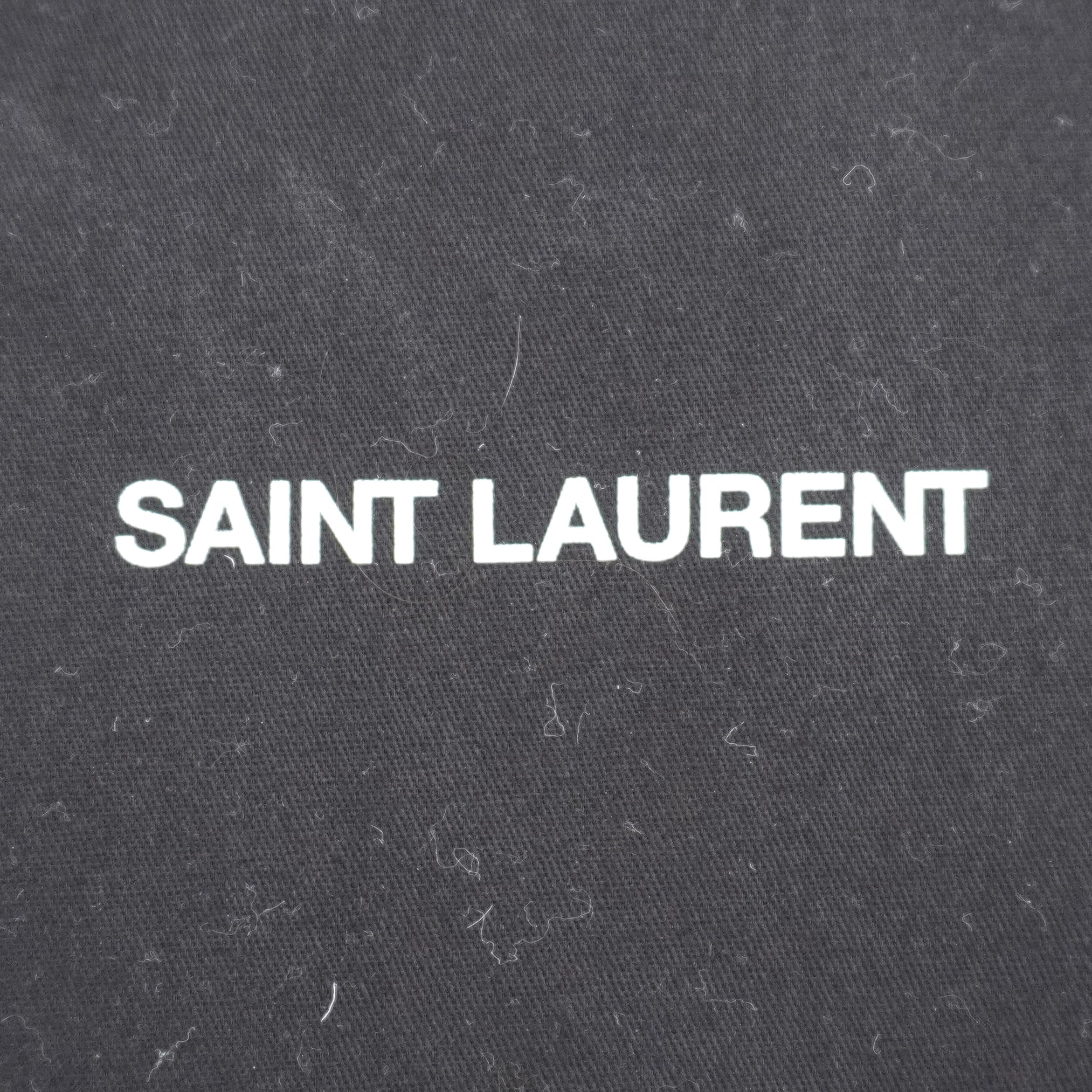 Saint Laurent Rive Gauche Zipped Pouch in Natural and Black (RRP £450) | Authentic Preloved