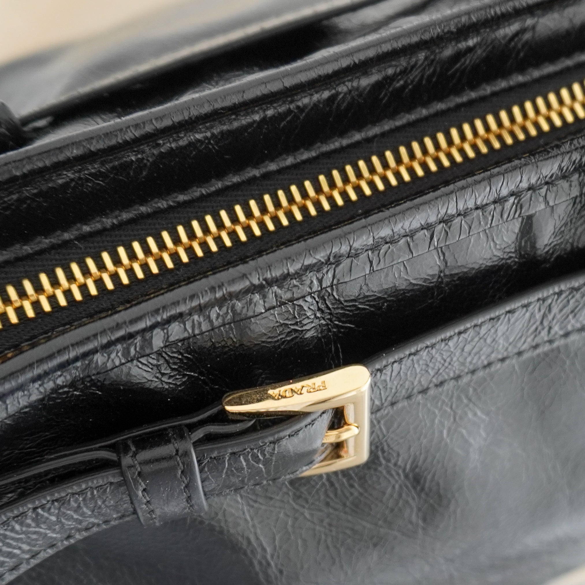 Prada Bonnie Extra-Large Leather Bag in Black (RRP £2700) | Authentic Preloved