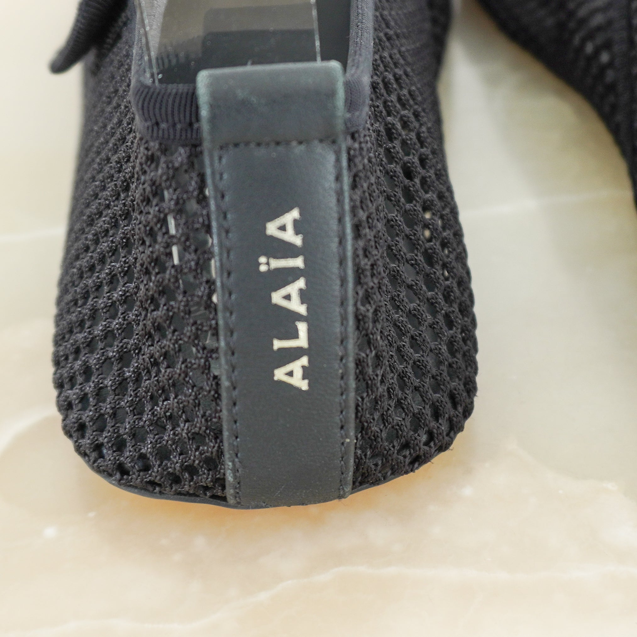 Alaïa Black Mesh Ballet Flats (RRP £650) | Authentic Preloved