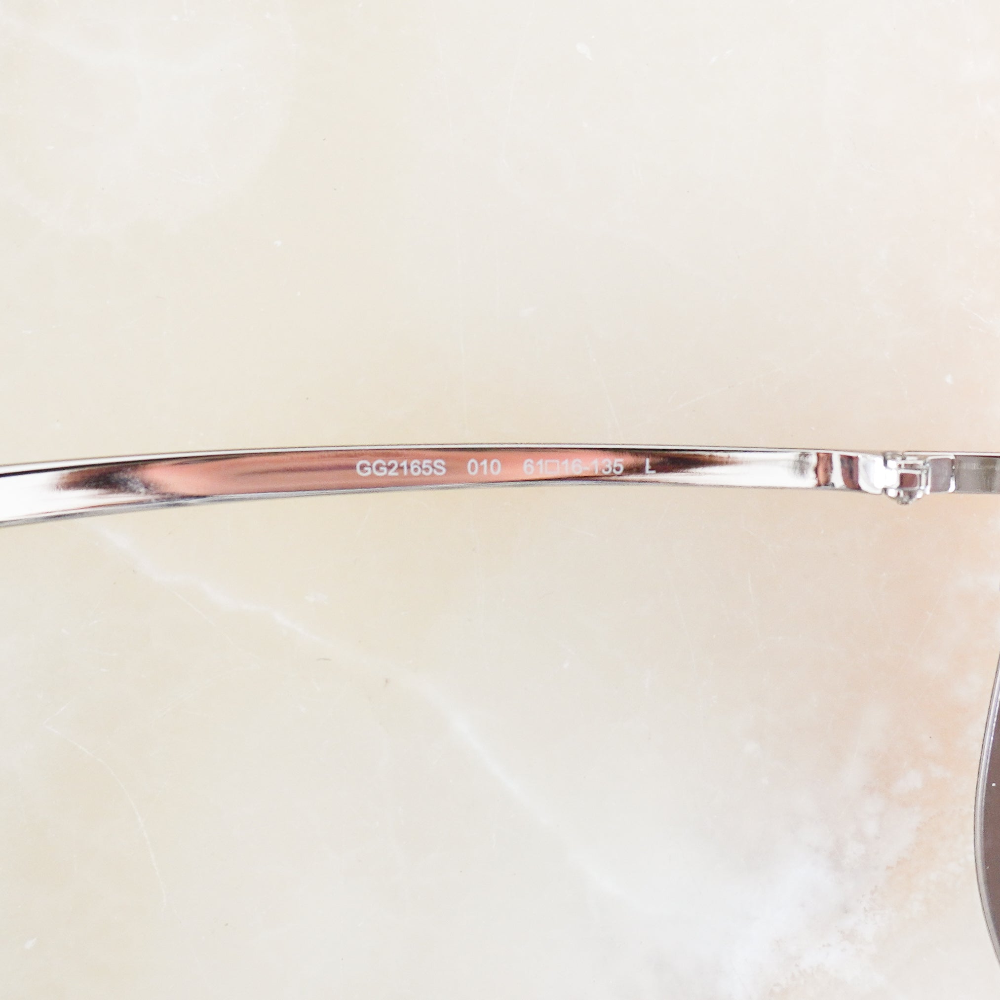 Gucci GG2165S Silver Square Aviator Sunglasses (RRP £350) | Authentic Preloved FINAL SALE