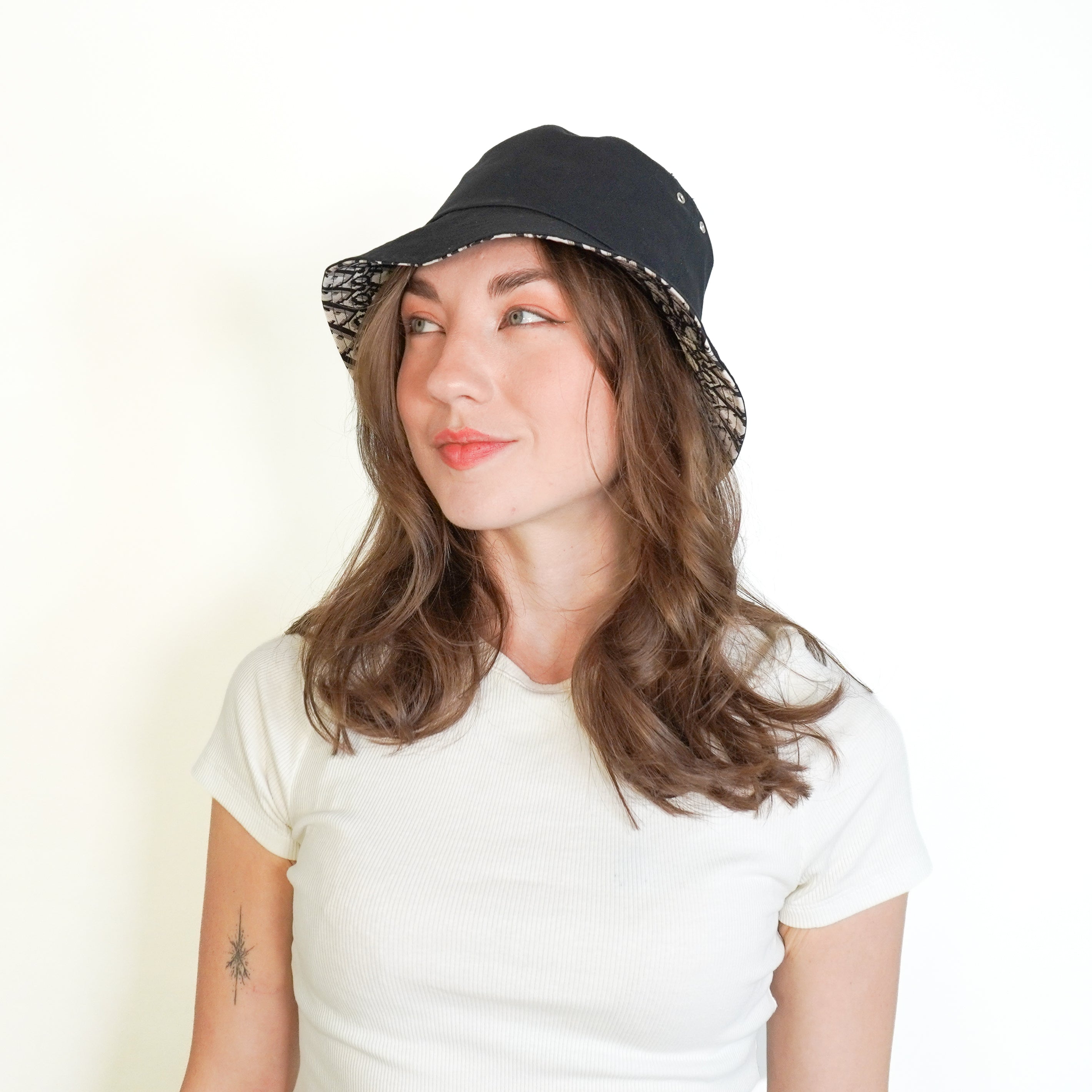 Dior Reversible Teddy-D Small Brim Bucket Hat in Black (RRP £660) | Authentic Preloved FINAL SALE